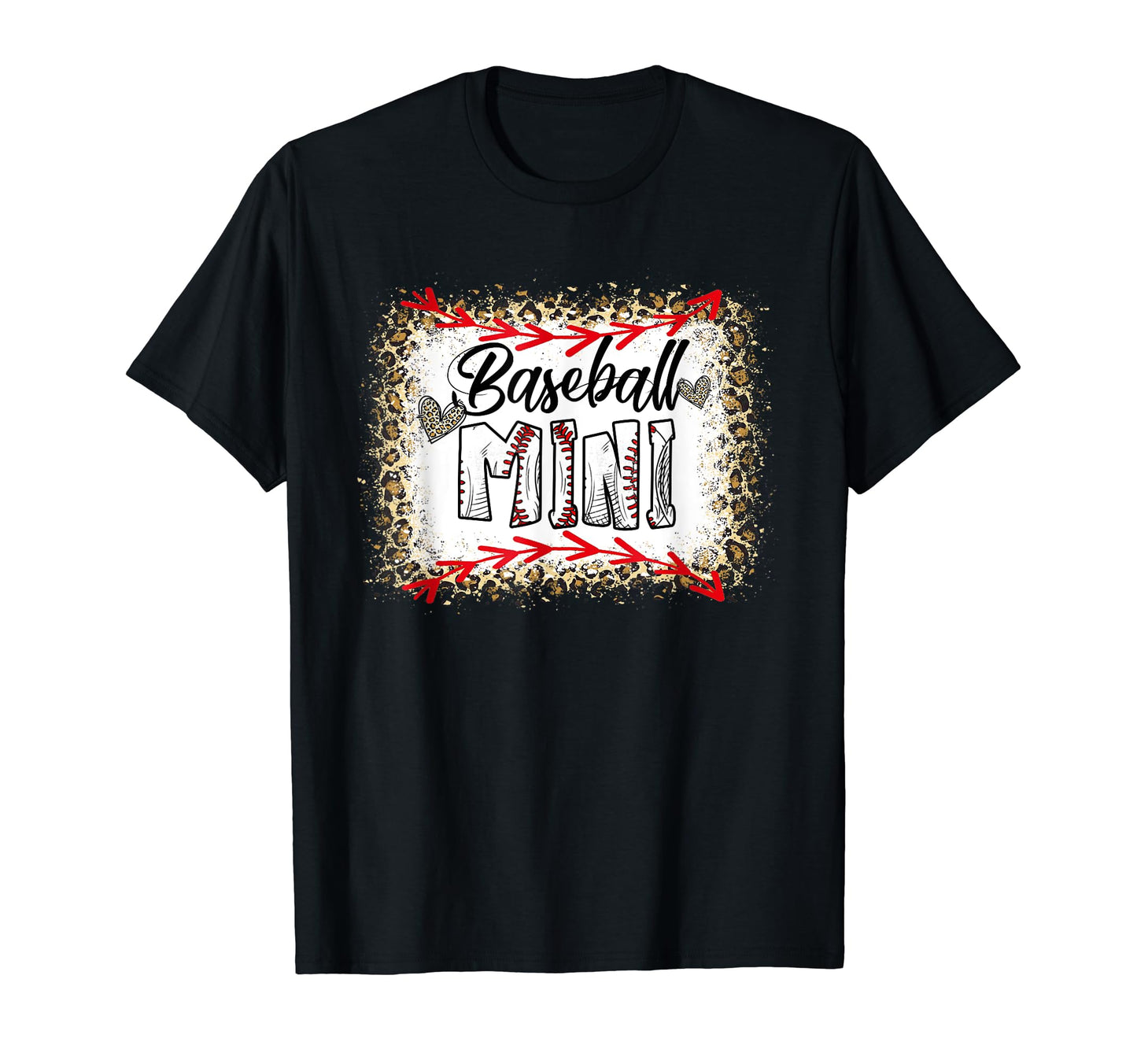 Funny Baseball Mini Leopard Baseball T-Shirt - Minimalist Print Men Women - T-Shirt, Sweatshirt, Hoodie