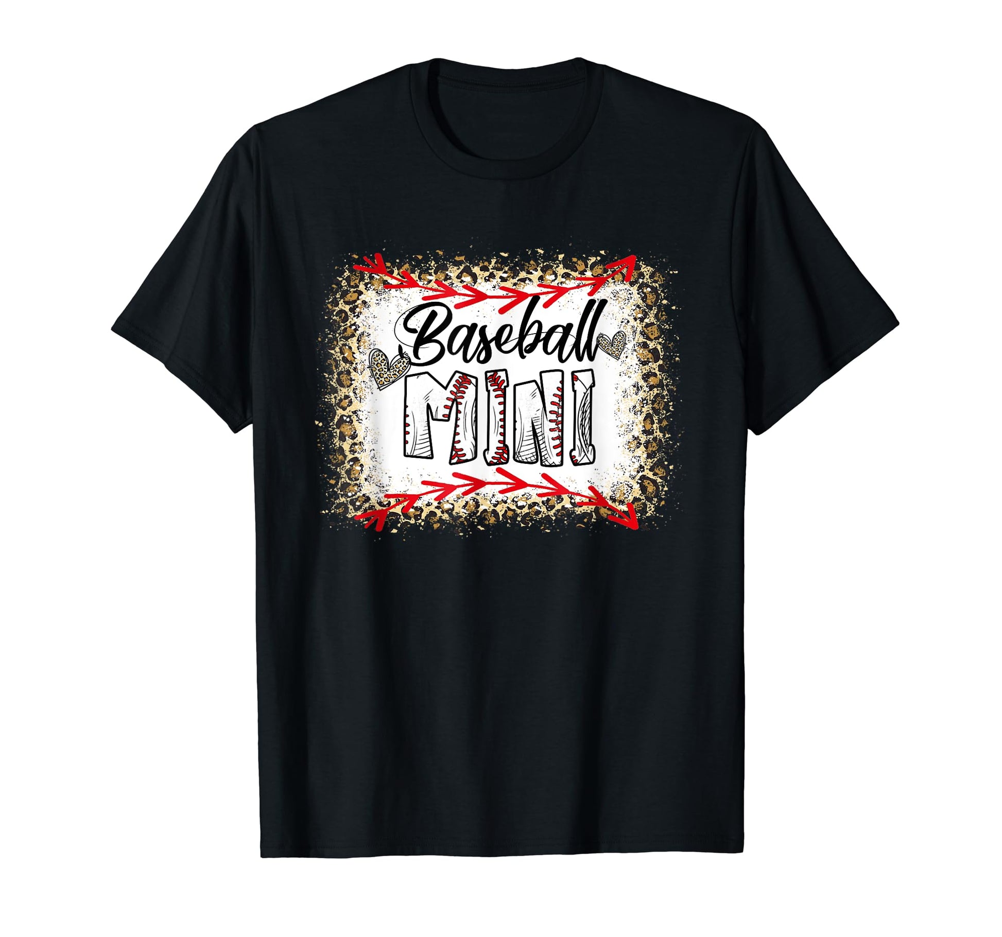Funny Baseball Mini Leopard Baseball T-Shirt - Minimalist Print Men Women - T-Shirt, Sweatshirt, Hoodie