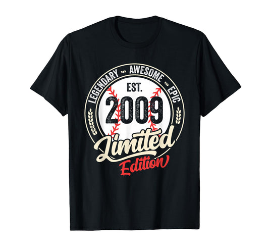 15 Years Old B Day 2009 15Th Birthday T-Shirt - Unique Graphic Men Women - T-Shirt, Sweatshirt, Hoodie