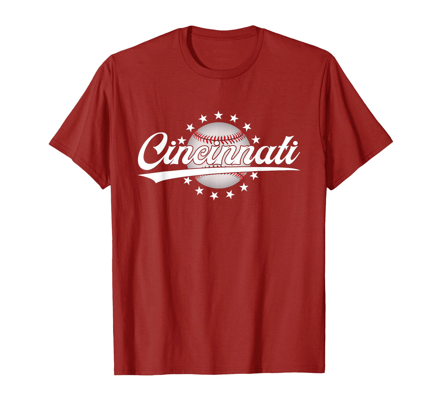 Distressed Cincinnati Baseball Lover T-Shirt - Novelty Apparel Men Women - T-Shirt, Sweatshirt, Hoodie