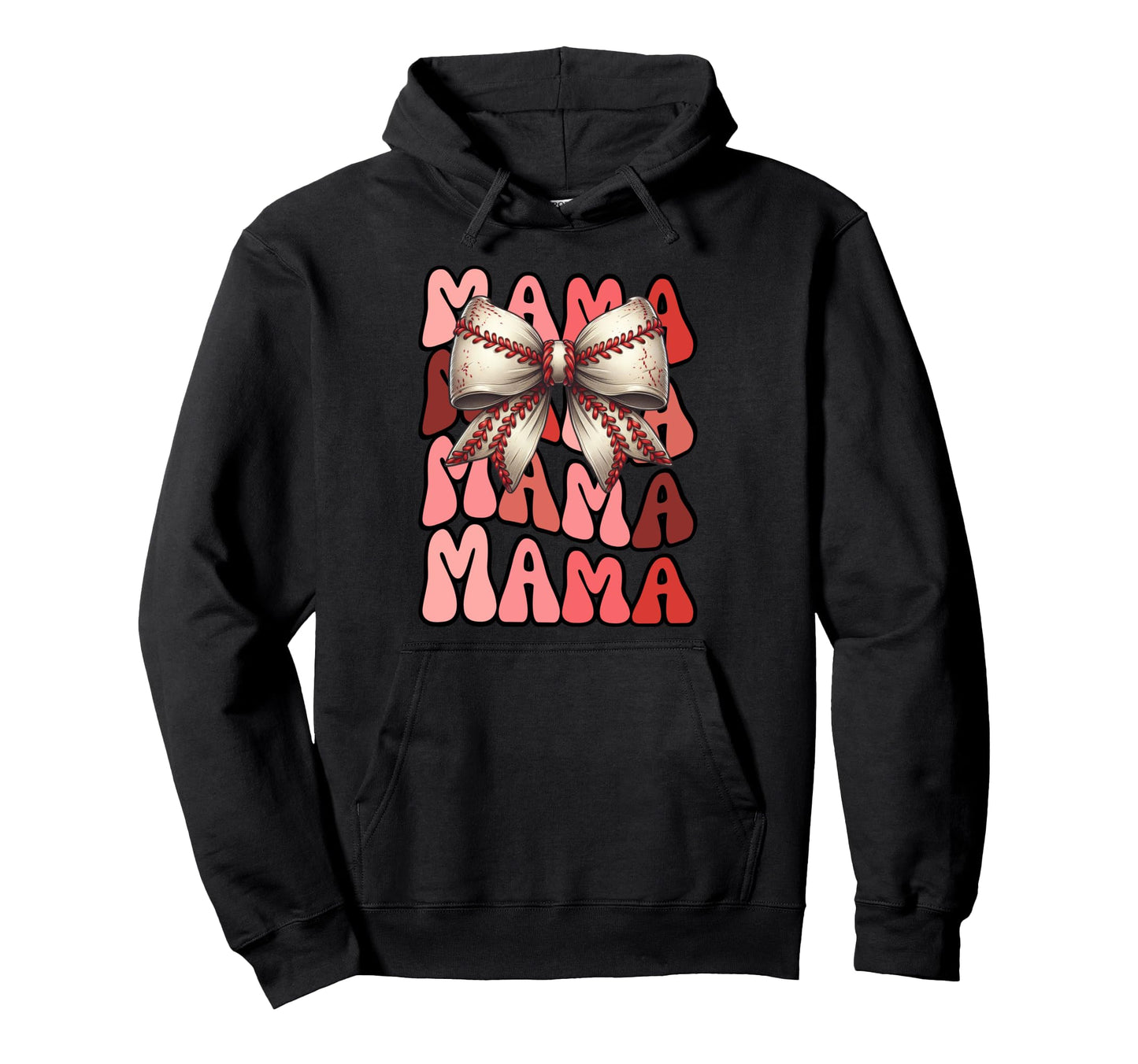 Groovy Mama Baseball Coquette Hoodie - Casual Everyday Wear for Adults - T-Shirt, Sweatshirt, Hoodie