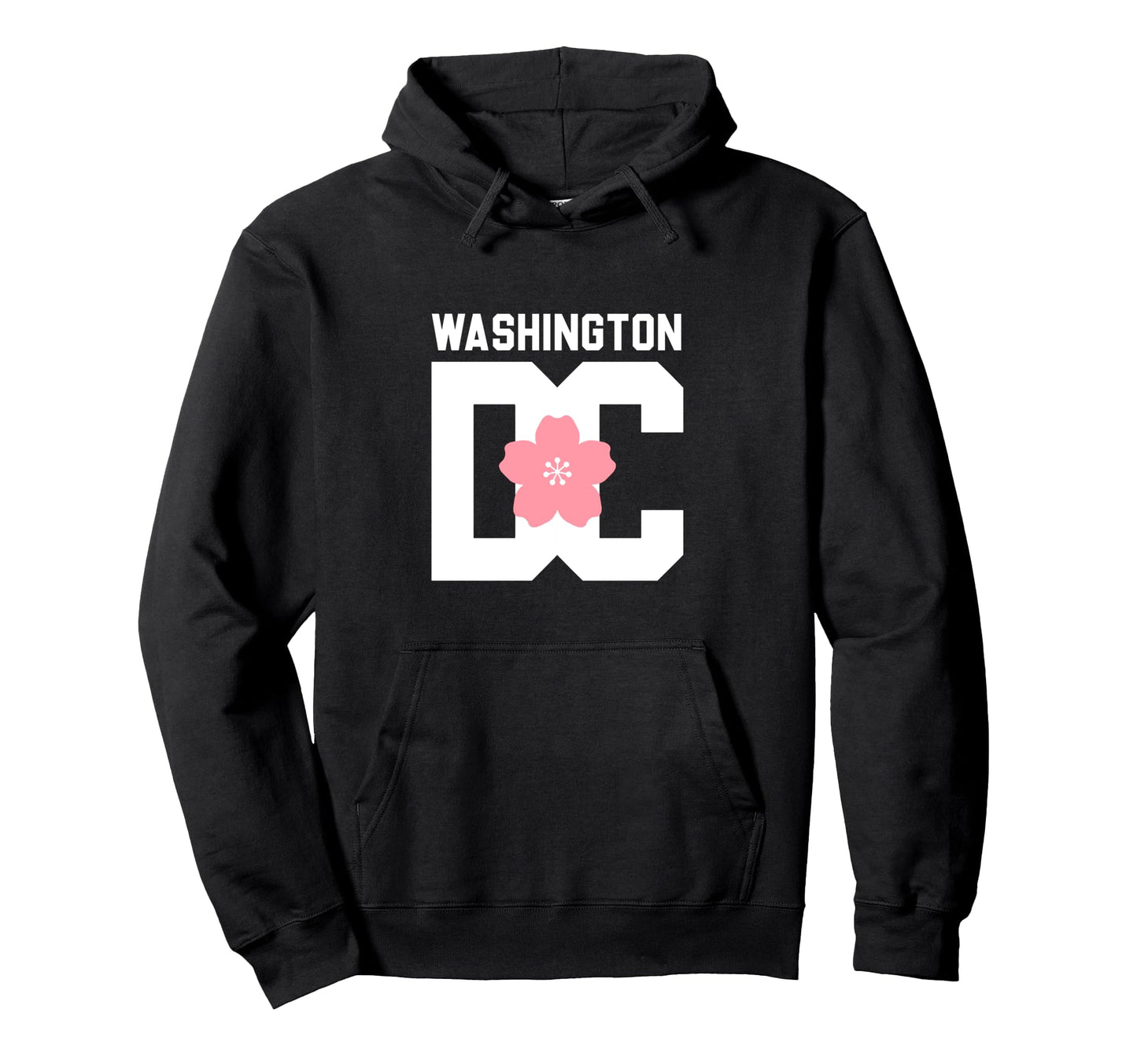 Washington Bold Typography Cherry Hoodie - Novelty Apparel for Adults - T-Shirt, Sweatshirt, Hoodie