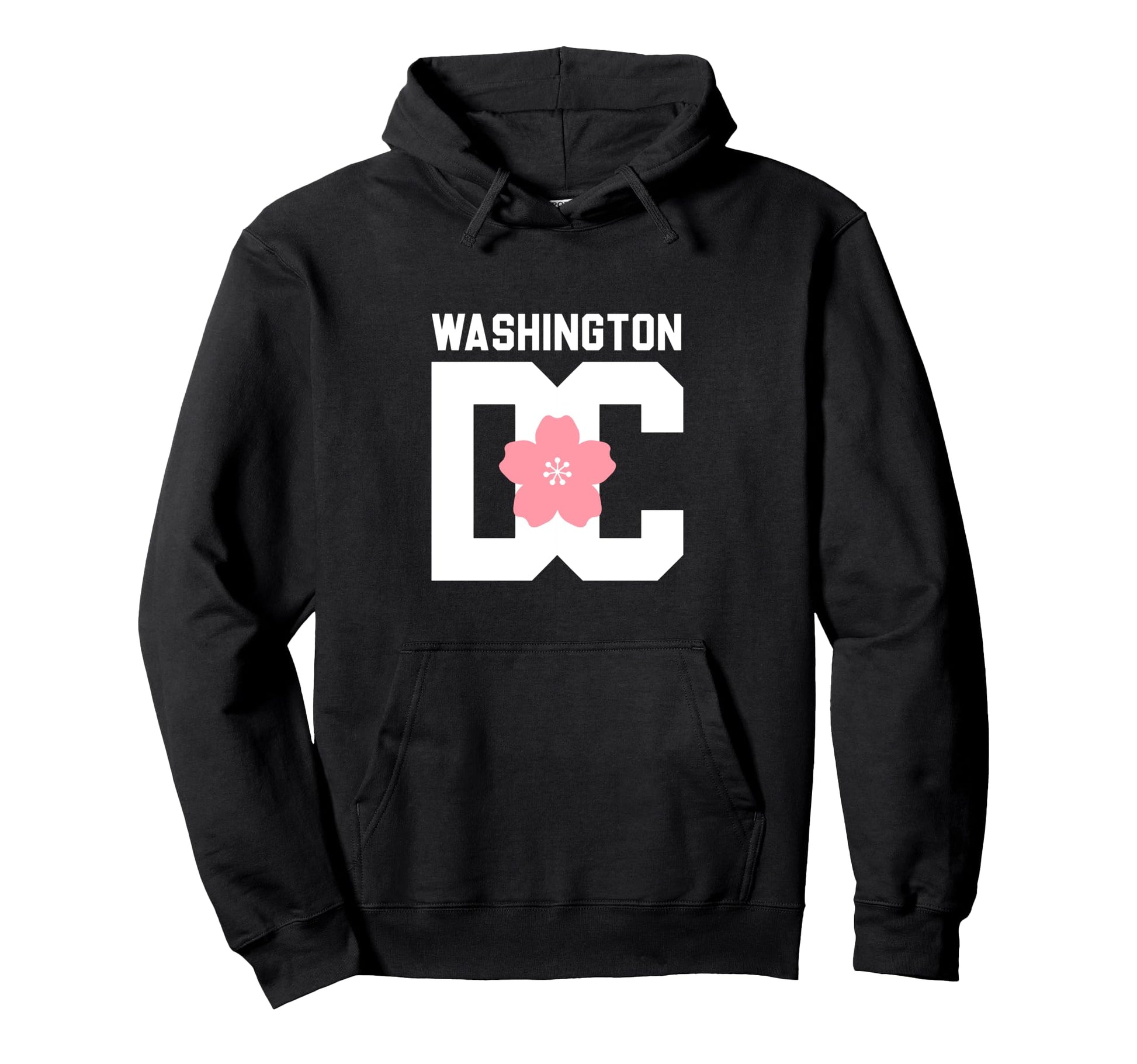 Washington Bold Typography Cherry Hoodie - Novelty Apparel for Adults - T-Shirt, Sweatshirt, Hoodie