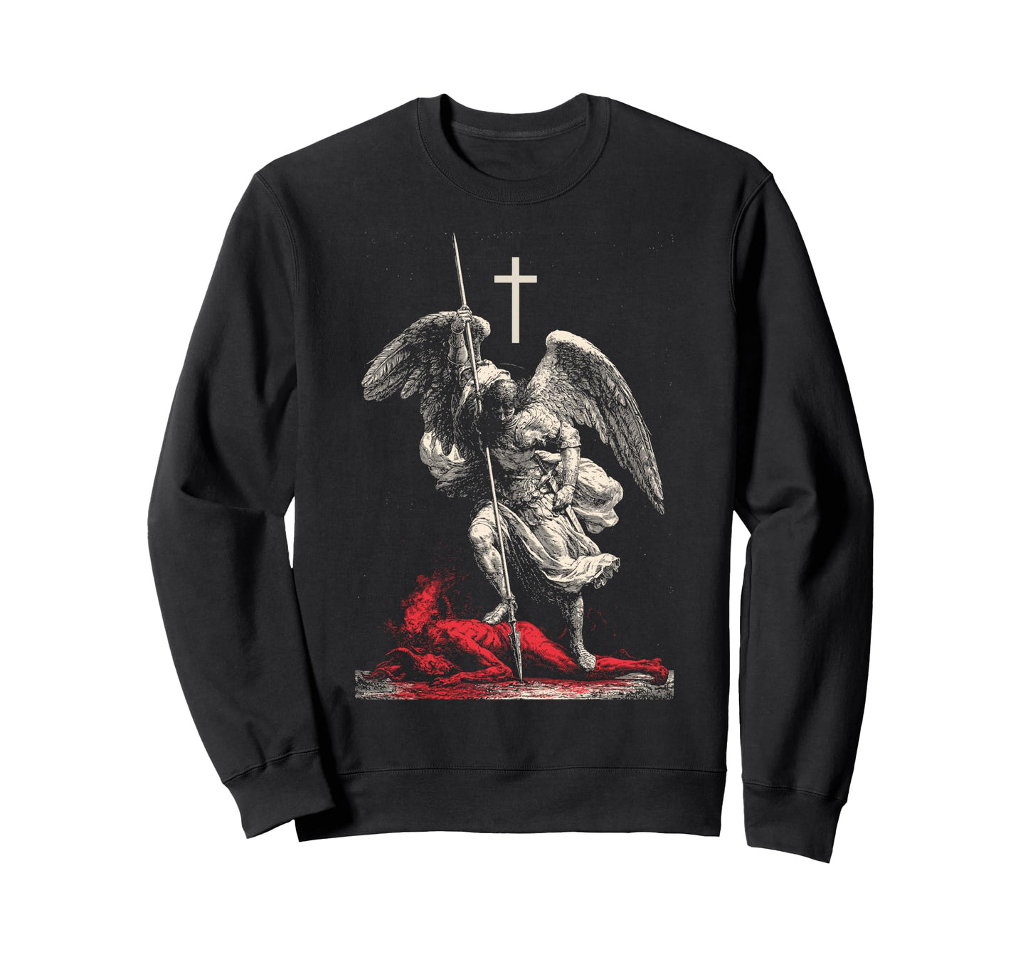 Saint Michael Archangel Urban Sweatshirt - Trendy Graphic Men Women - T-Shirt, Sweatshirt, Hoodie