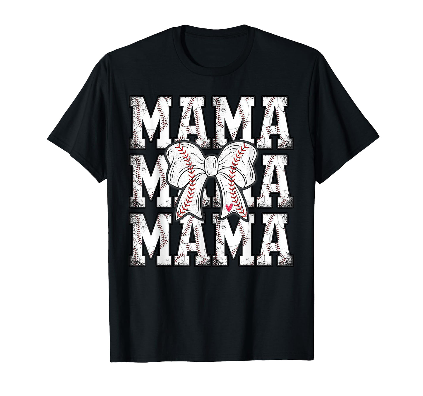 Baseball Mama Coquette Bow T-Shirt - Casual Everyday Wear Unisex - T-Shirt, Sweatshirt, Hoodie