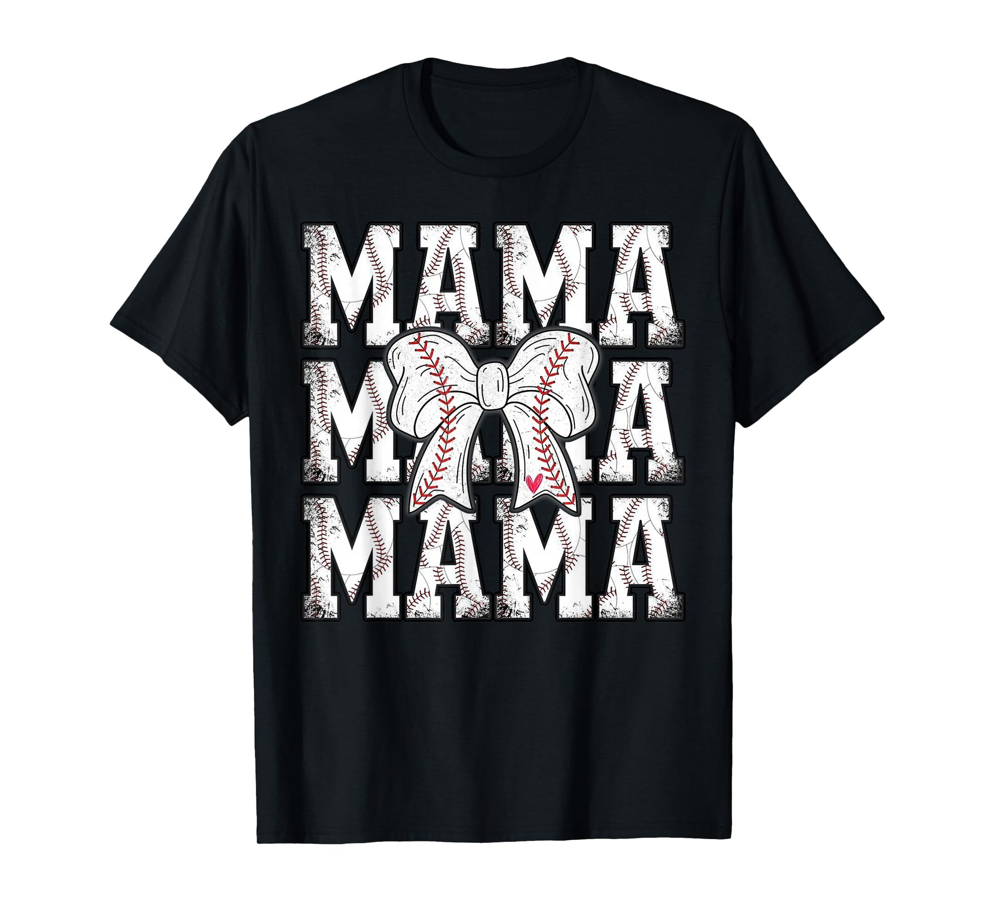 Baseball Mama Coquette Bow T-Shirt - Casual Everyday Wear Unisex - T-Shirt, Sweatshirt, Hoodie