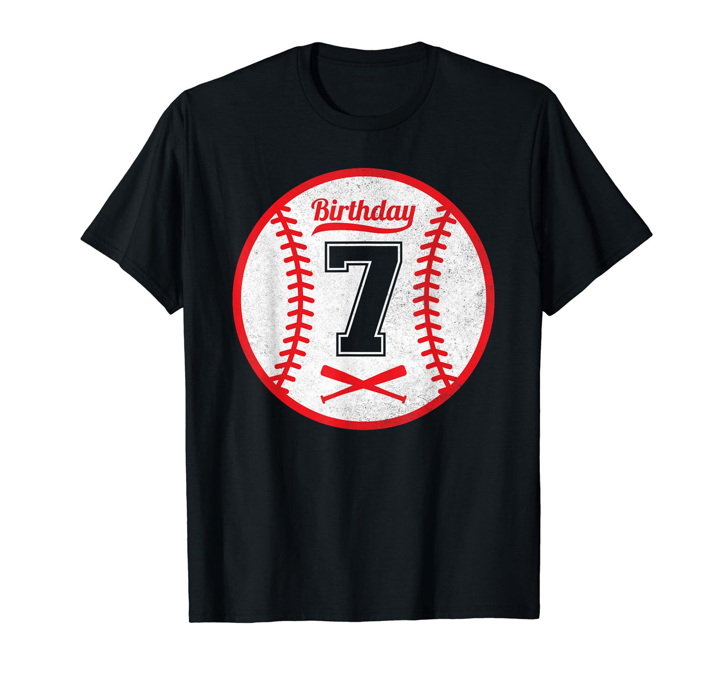 Baseball 7 Number 7Th Birthday 7 T-Shirt - Aesthetic Graphic Men Women - T-Shirt, Sweatshirt, Hoodie