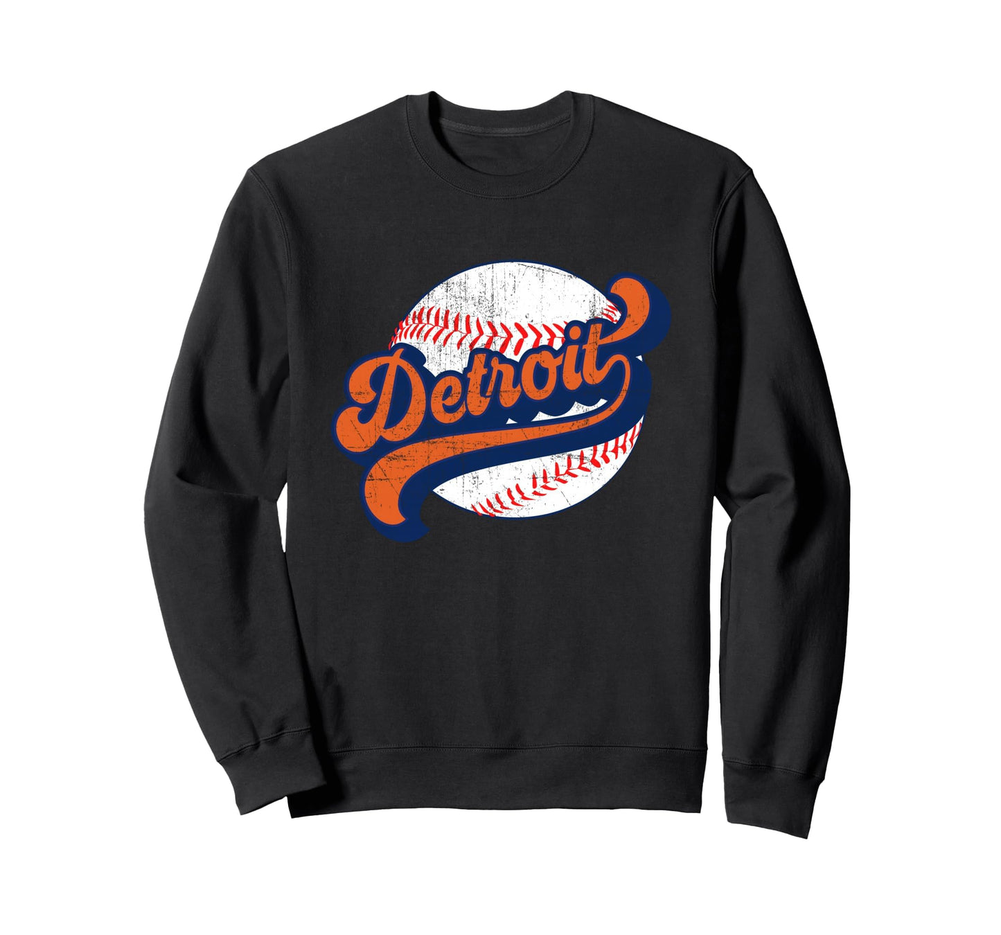 Detroit Baseball Sweatshirt - Custom Art Print Men Women - T-Shirt, Sweatshirt, Hoodie