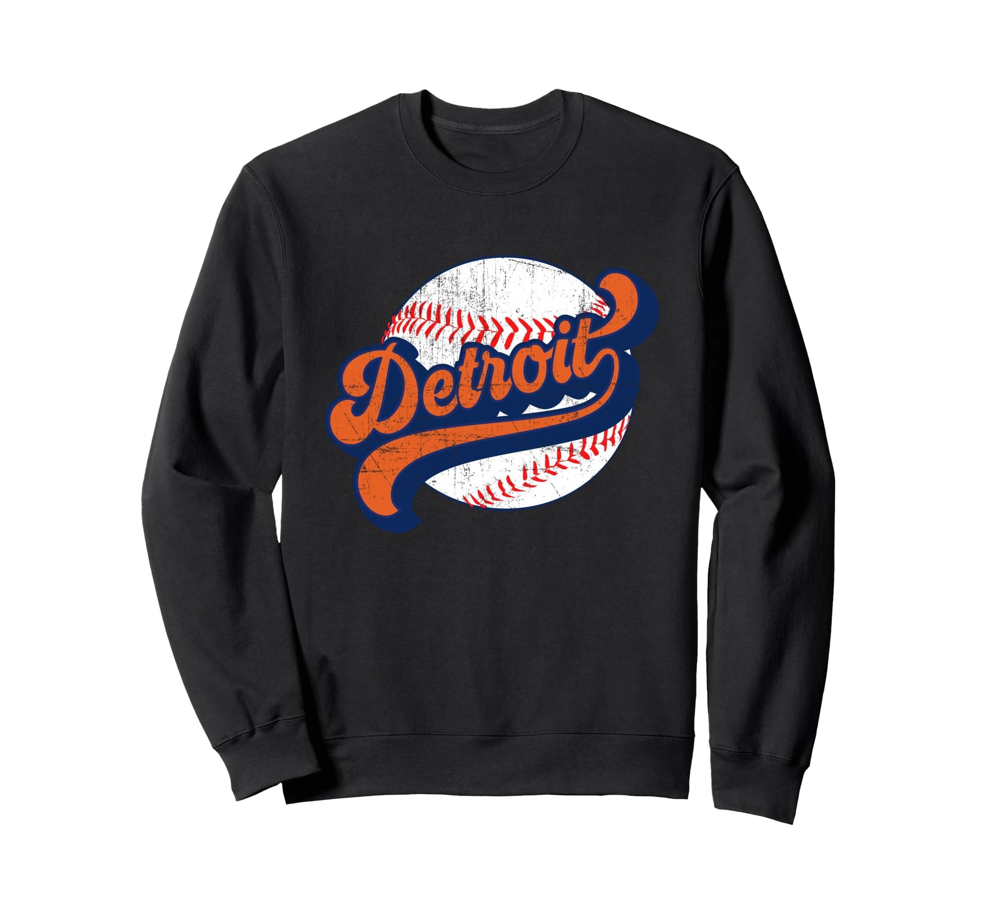 Detroit Baseball Sweatshirt - Custom Art Print Men Women - T-Shirt, Sweatshirt, Hoodie