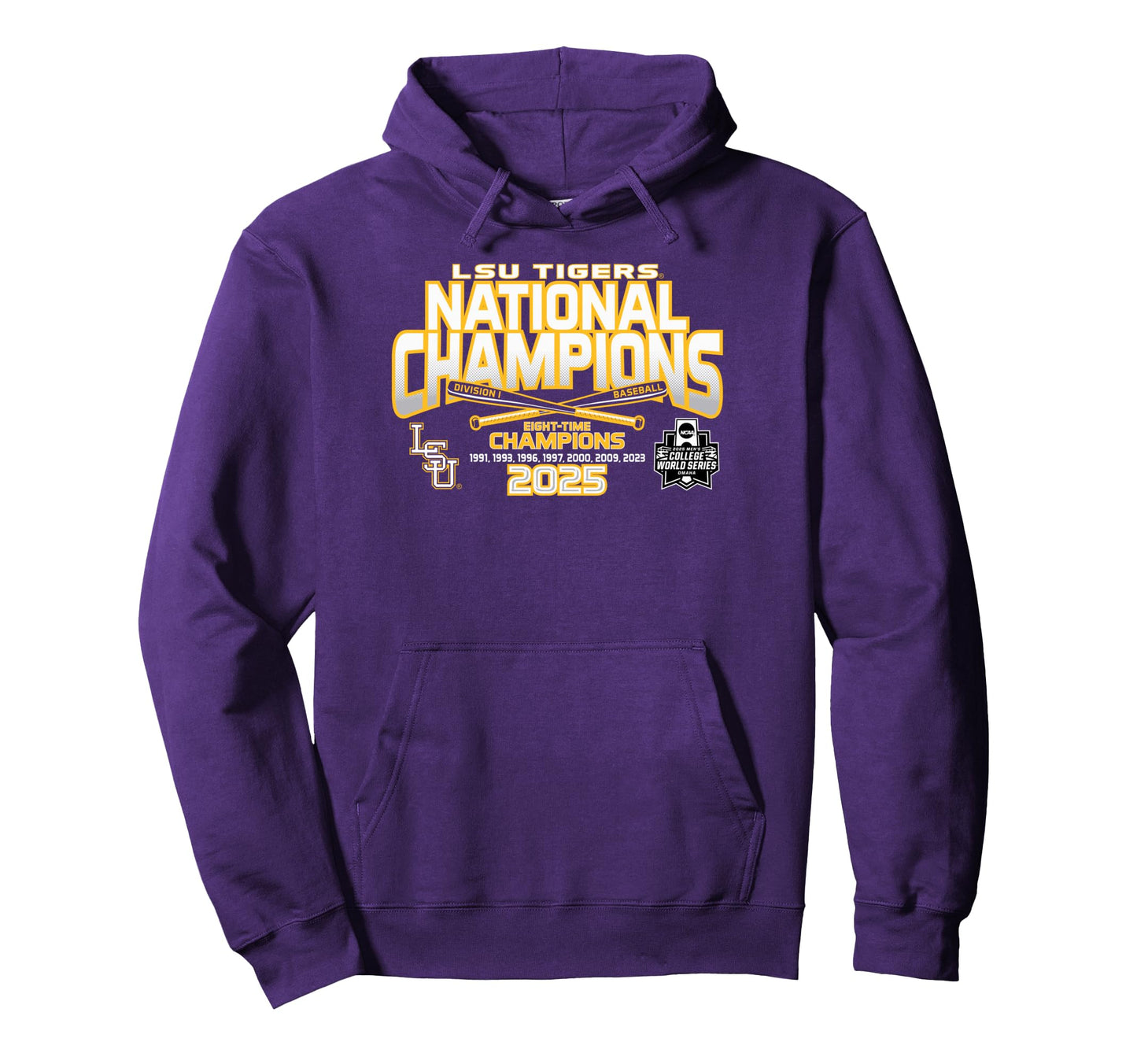 Lsu Tigers Baseball National Champs 2025 Hoodie - Trendy Graphic Unisex - T-Shirt, Sweatshirt, Hoodie