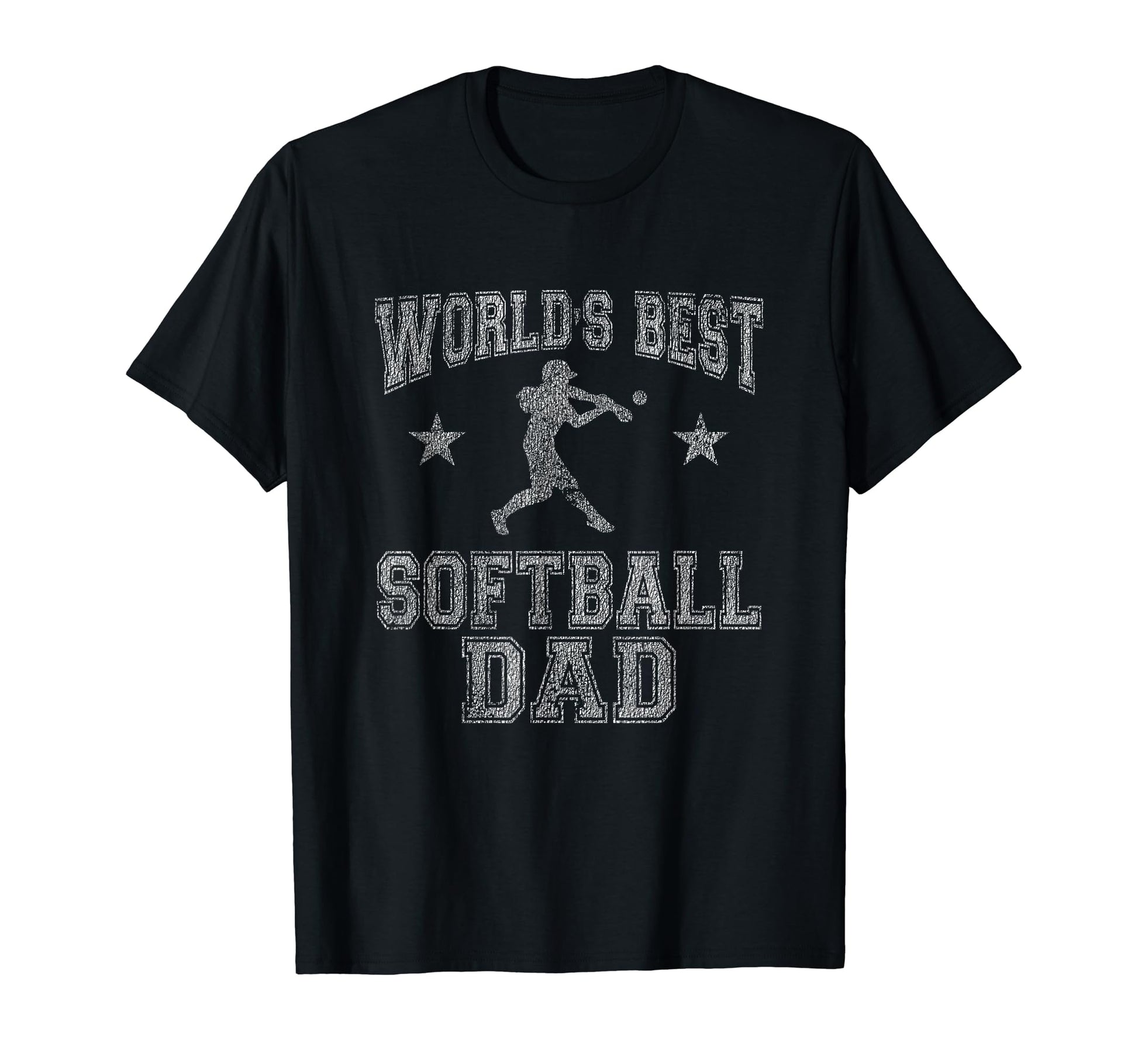 Worlds Best Softball Dad Baseball T-Shirt - Trendy Graphic for Adults - T-Shirt, Sweatshirt, Hoodie