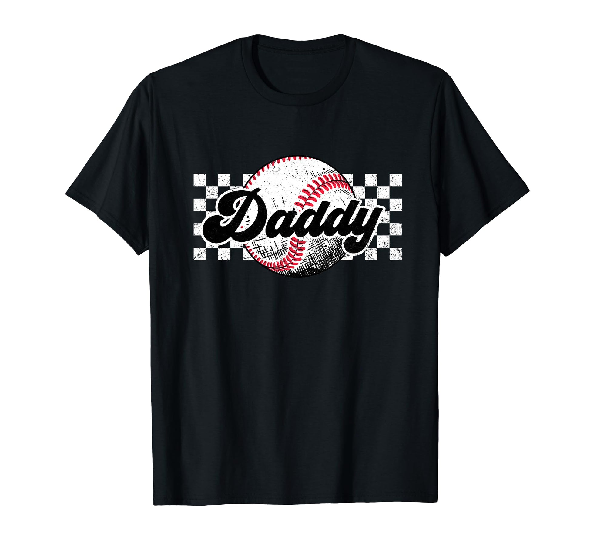 Baseball Daddy T Ball Daddy Checkered T-Shirt - Streetwear Style Men Women - T-Shirt, Sweatshirt, Hoodie