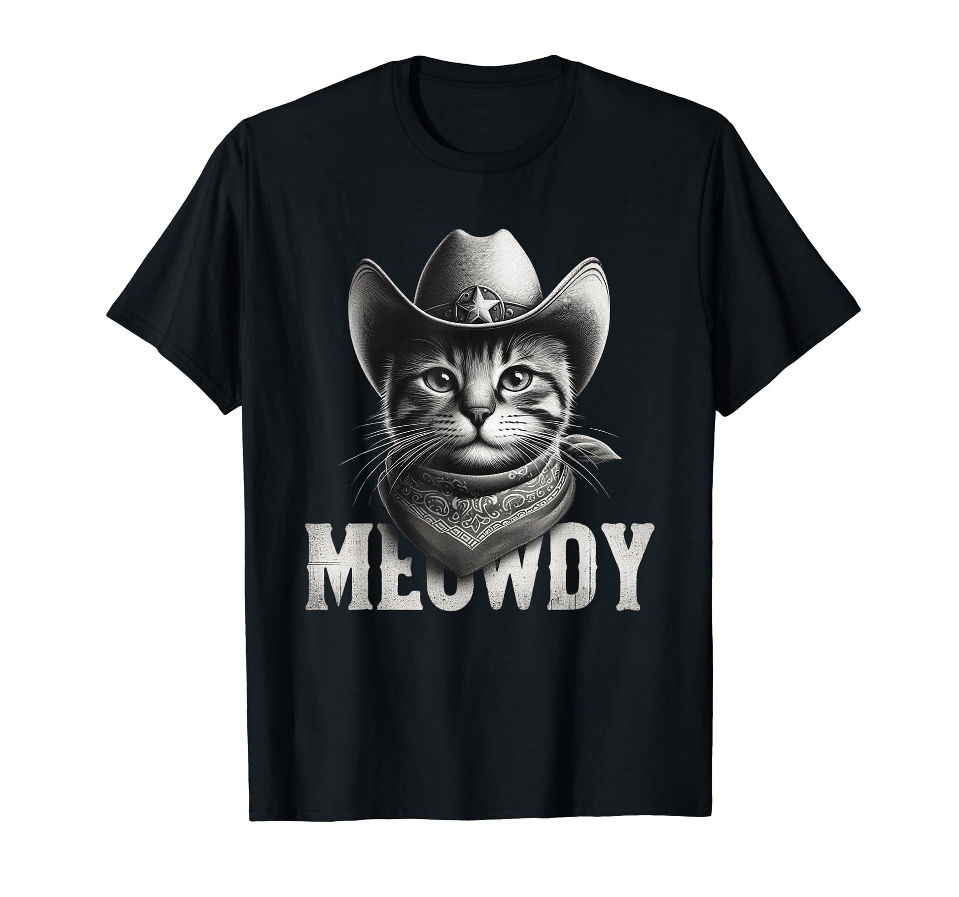 Meowdy Cat Funny Texas Cat Country T-Shirt - Minimalist Print for Adults - T-Shirt, Sweatshirt, Hoodie