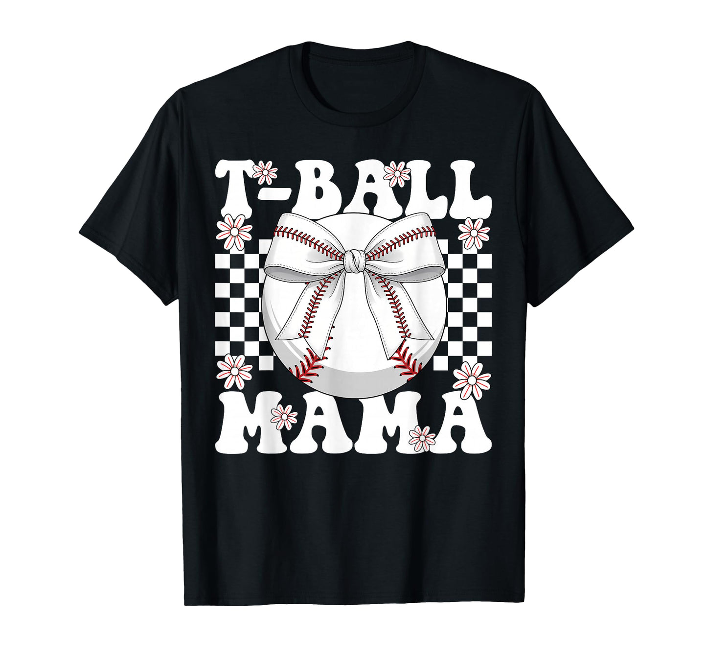 Baseball Bow Coquette Floral Sports T-Shirt - Unique Graphic for Adults - T-Shirt, Sweatshirt, Hoodie