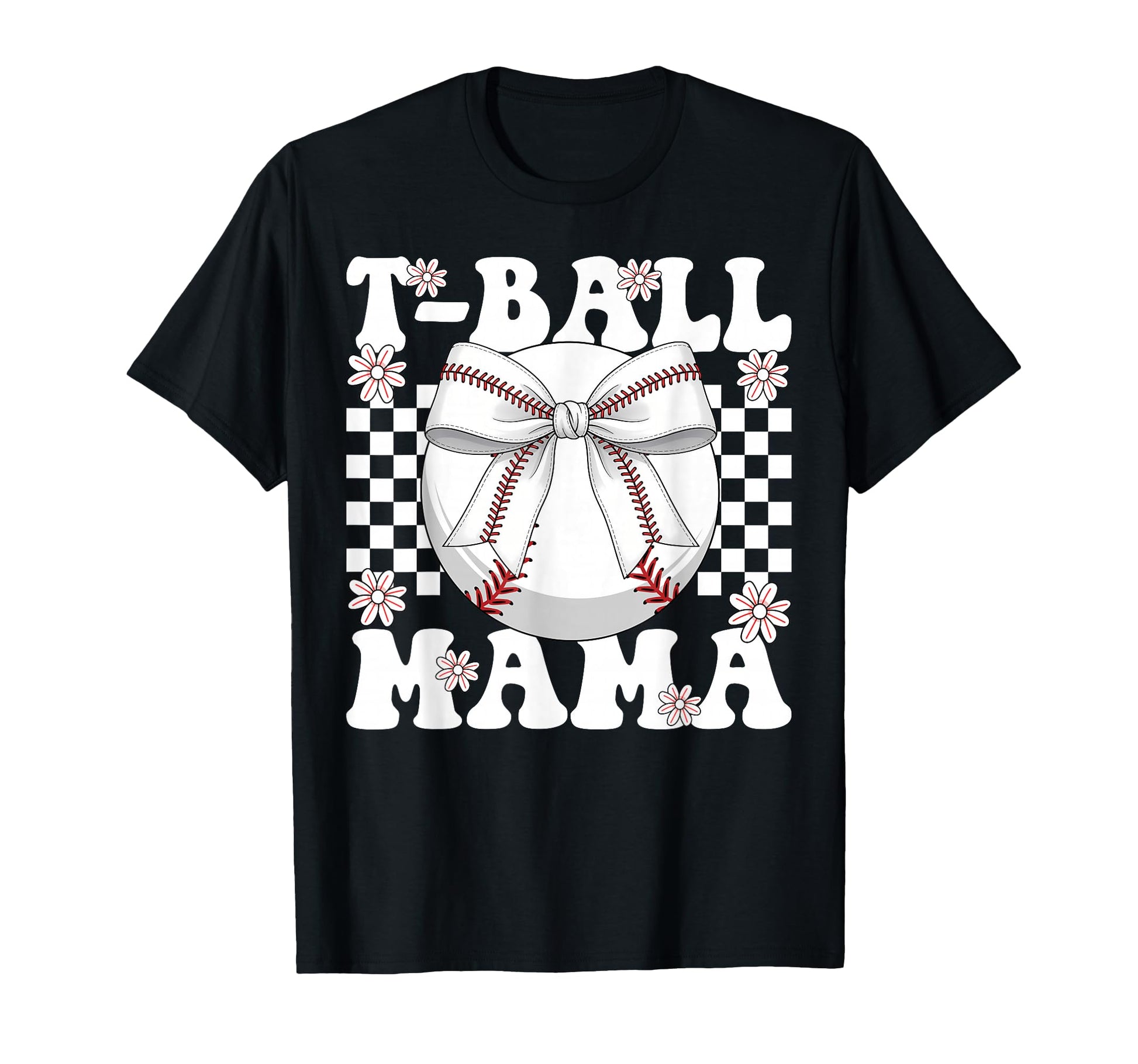 Baseball Bow Coquette Floral Sports T-Shirt - Unique Graphic for Adults - T-Shirt, Sweatshirt, Hoodie