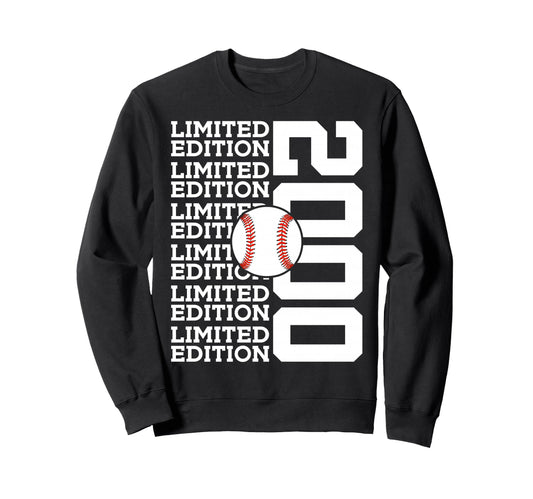 2000 Baseball 26Th Birthday Sweatshirt - Graphic Print Men Women - T-Shirt, Sweatshirt, Hoodie