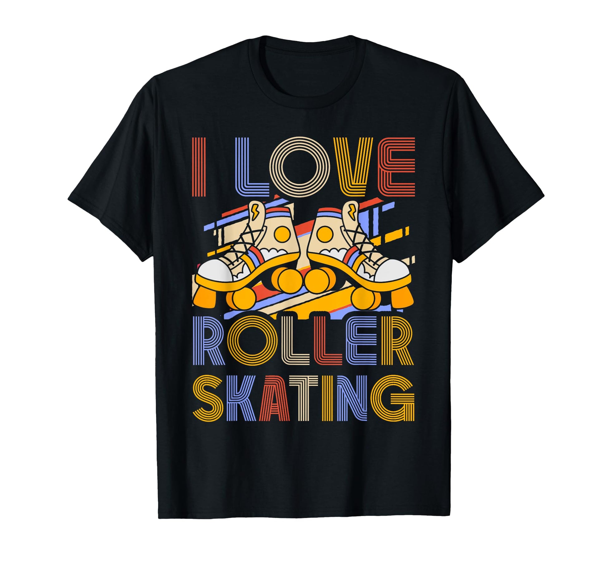 Roller Skating Skate 1970S I Love T-Shirt - Custom Art Print for Adults - T-Shirt, Sweatshirt, Hoodie