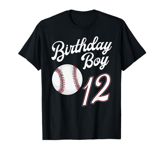 12 Years Old Baseball Themed 12Th T-Shirt - Custom Art Print Men Women - T-Shirt, Sweatshirt, Hoodie