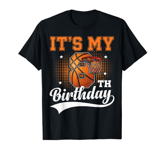 8Th Birthday Shirts Basketball Eight T-Shirt - Streetwear Style for Adults - T-Shirt, Sweatshirt, Hoodie