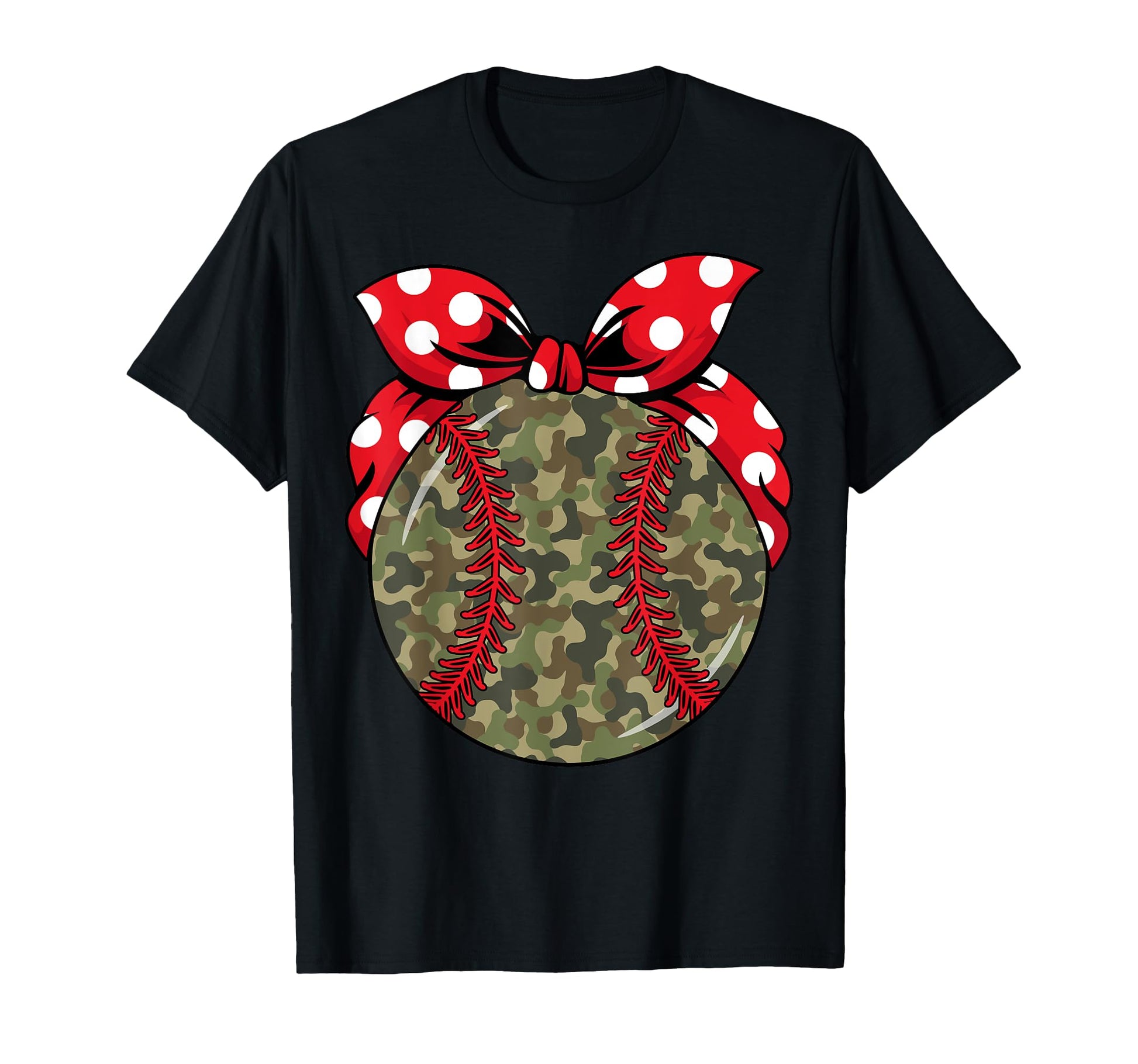 Baseball Camo Bow Softball Checkered Hoodie - Novelty Apparel Men Women - T-Shirt, Sweatshirt, Hoodie