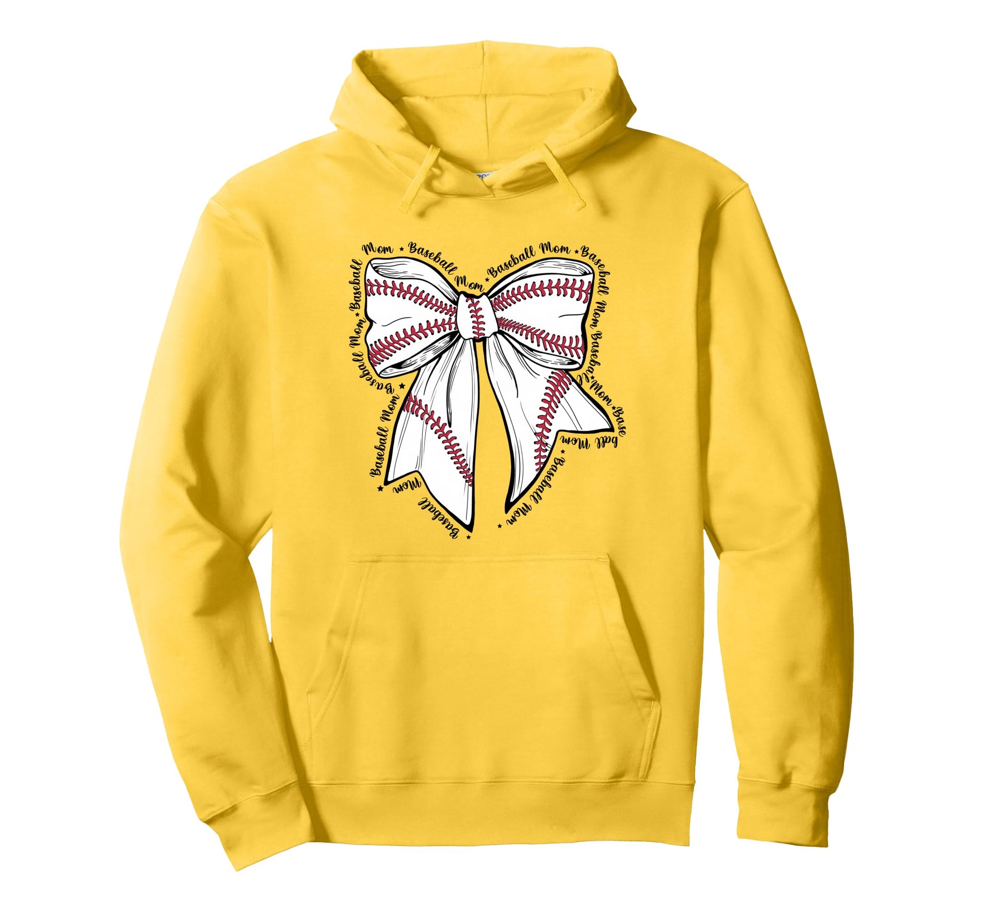 Coquette Bow Baseball Mom Baseball Mama Hoodie - Streetwear Style Unisex - T-Shirt, Sweatshirt, Hoodie