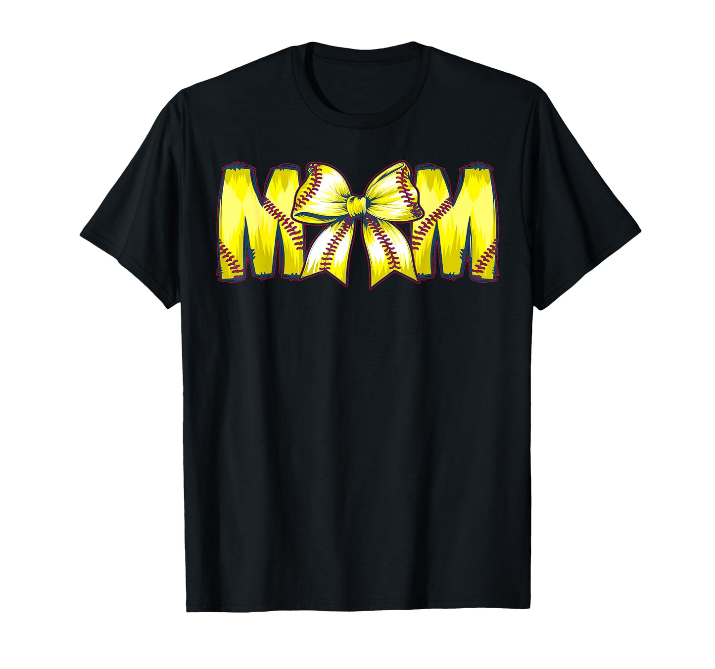 Mama Coquette Bow Game Day Baseball T-Shirt - Minimalist Print Men Women - T-Shirt, Sweatshirt, Hoodie