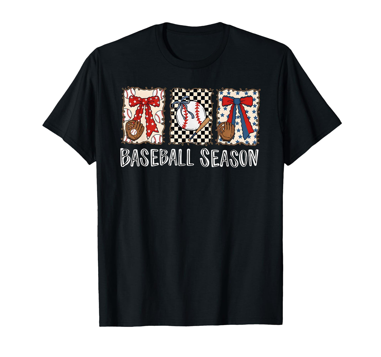 Baseball Season Coquette Bow Game Day T-Shirt - Novelty Apparel Unisex - T-Shirt, Sweatshirt, Hoodie