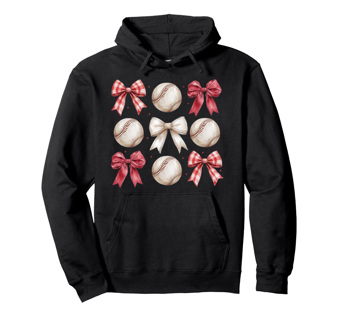 Baseball Coquette Bow Mom Sister Hoodie - Streetwear Style Men Women - T-Shirt, Sweatshirt, Hoodie