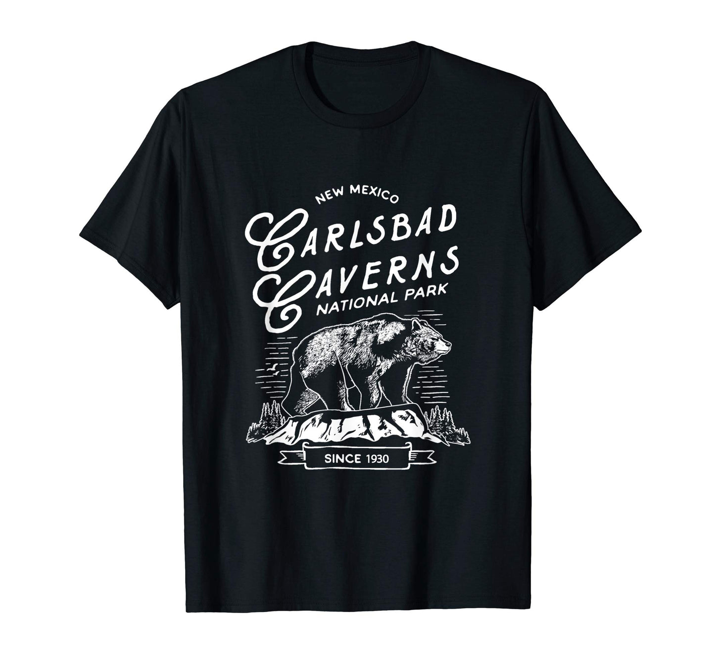 Carlsbad Caverns National Park Bear New T-Shirt - Minimalist Print Unisex - T-Shirt, Sweatshirt, Hoodie