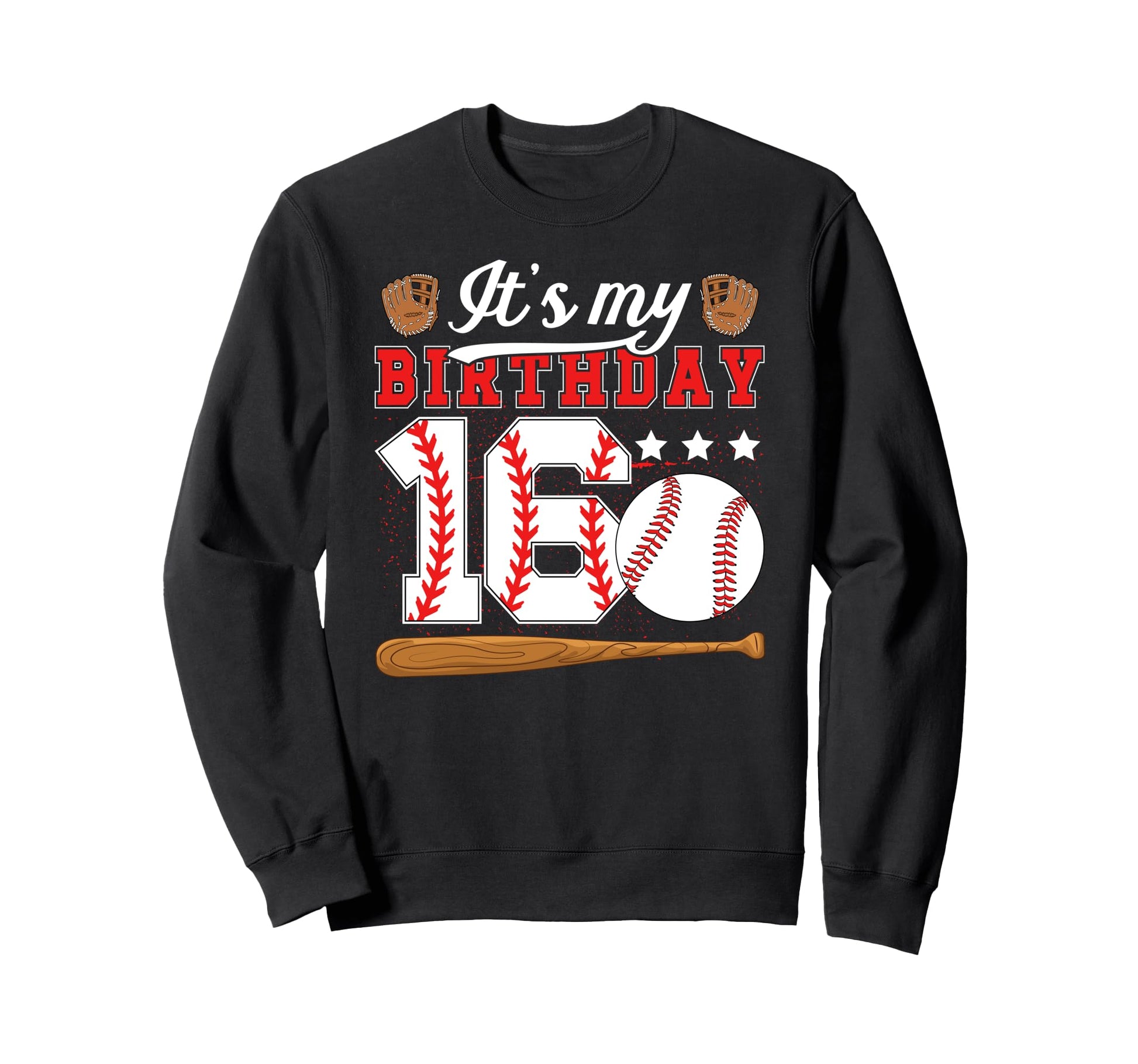 16Th Baseball Birthday Party 16 Year Sweatshirt - Minimalist Print Unisex - T-Shirt, Sweatshirt, Hoodie