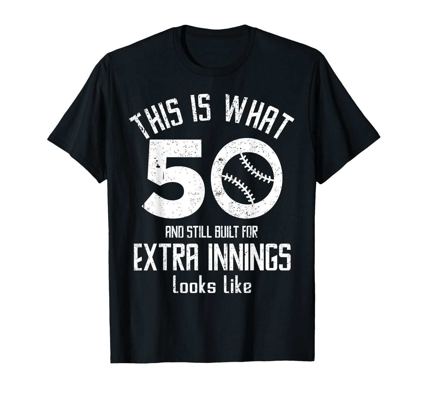 Funny Baseball 50Th Birthday 50 Years T-Shirt - Trendy Graphic for Adults - T-Shirt, Sweatshirt, Hoodie