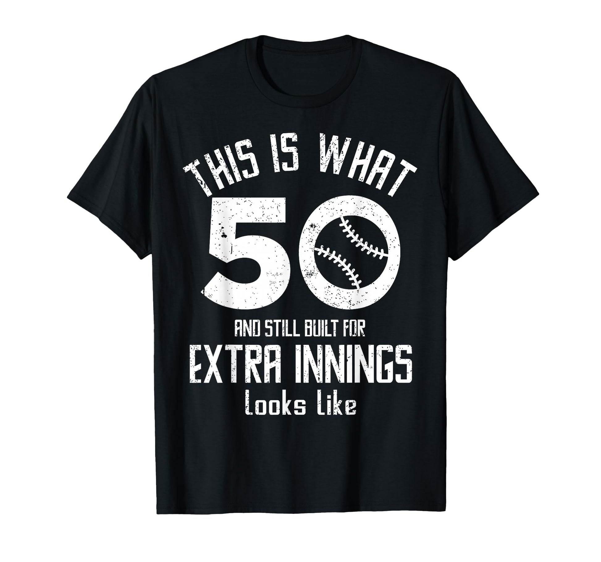 Funny Baseball 50Th Birthday 50 Years T-Shirt - Trendy Graphic for Adults - T-Shirt, Sweatshirt, Hoodie