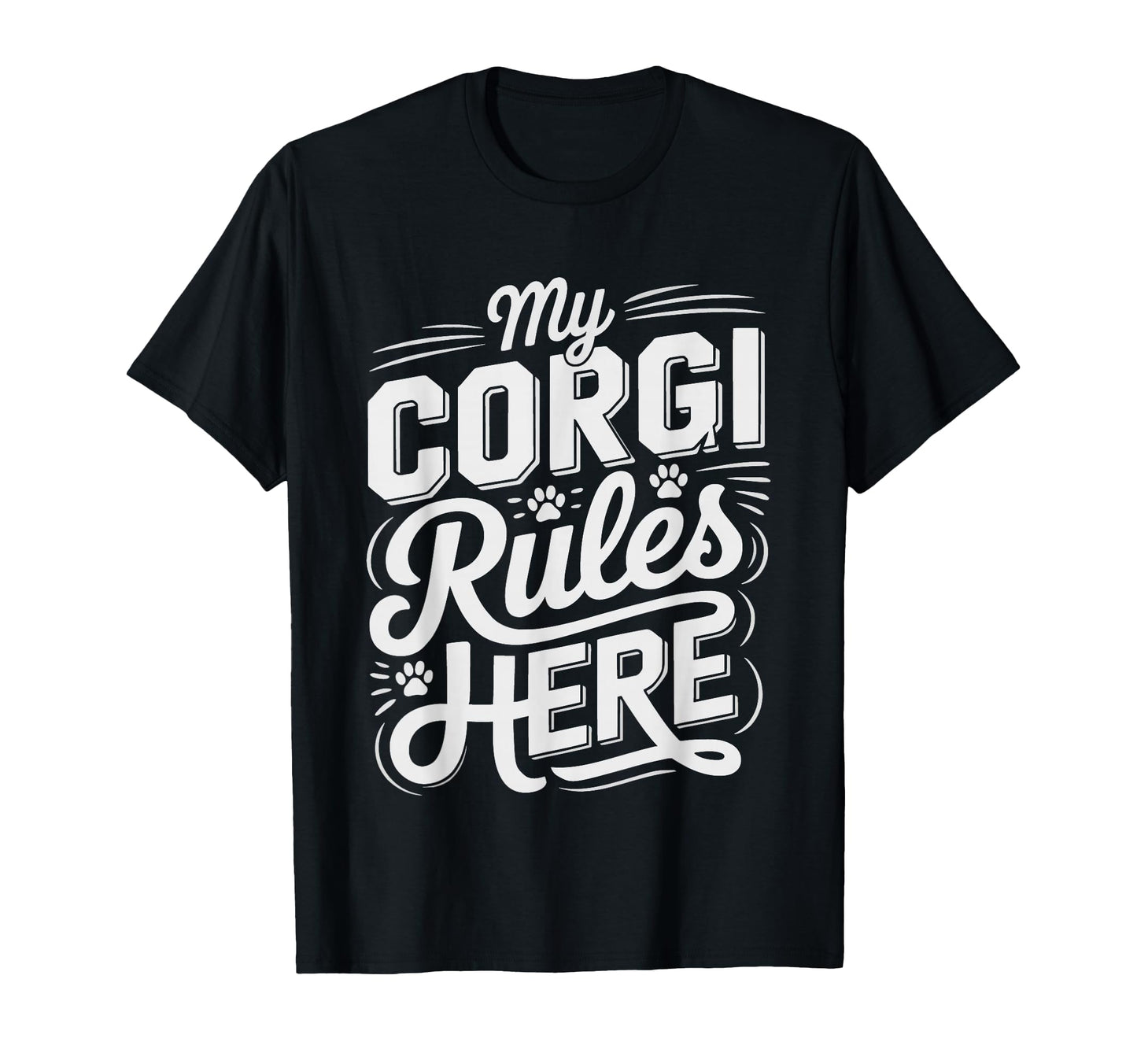 Corgi Mom Runs House Rules Charge Home T-Shirt - Trendy Graphic for Adults - T-Shirt, Sweatshirt, Hoodie