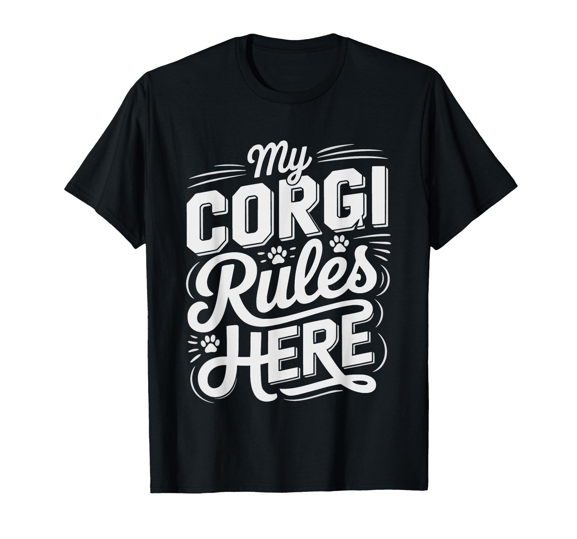 Corgi Mom Runs House Rules Charge Home T-Shirt - Trendy Graphic for Adults - T-Shirt, Sweatshirt, Hoodie