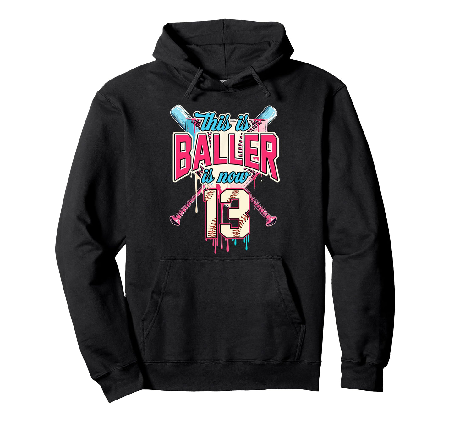 This Baller Is Now 13 Ice Cream Drip Hoodie - Minimalist Print Men Women - T-Shirt, Sweatshirt, Hoodie