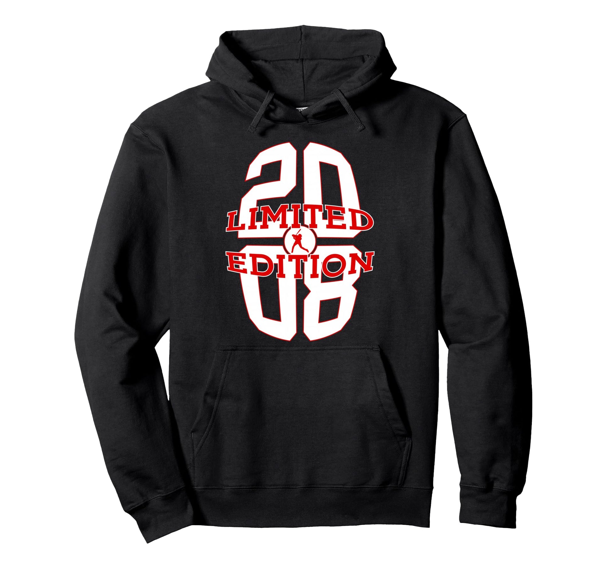 18 Years 2008 Baseball 18Th Birthday Hoodie - Novelty Apparel Unisex - T-Shirt, Sweatshirt, Hoodie