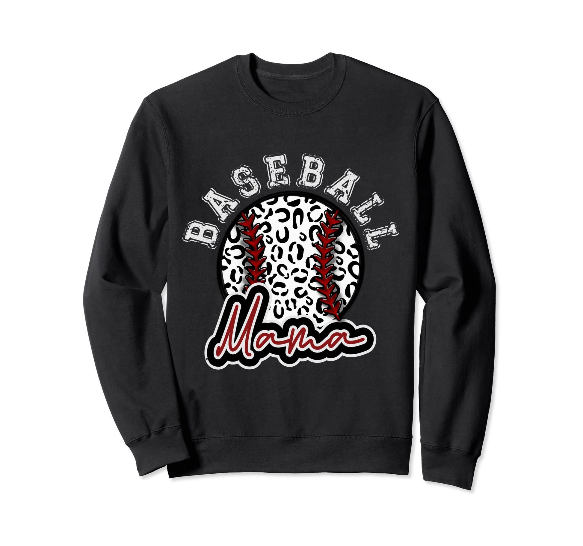 Leopard Cheetah Baseball Mama Womens Sweatshirt - Graphic Print Men Women - T-Shirt, Sweatshirt, Hoodie