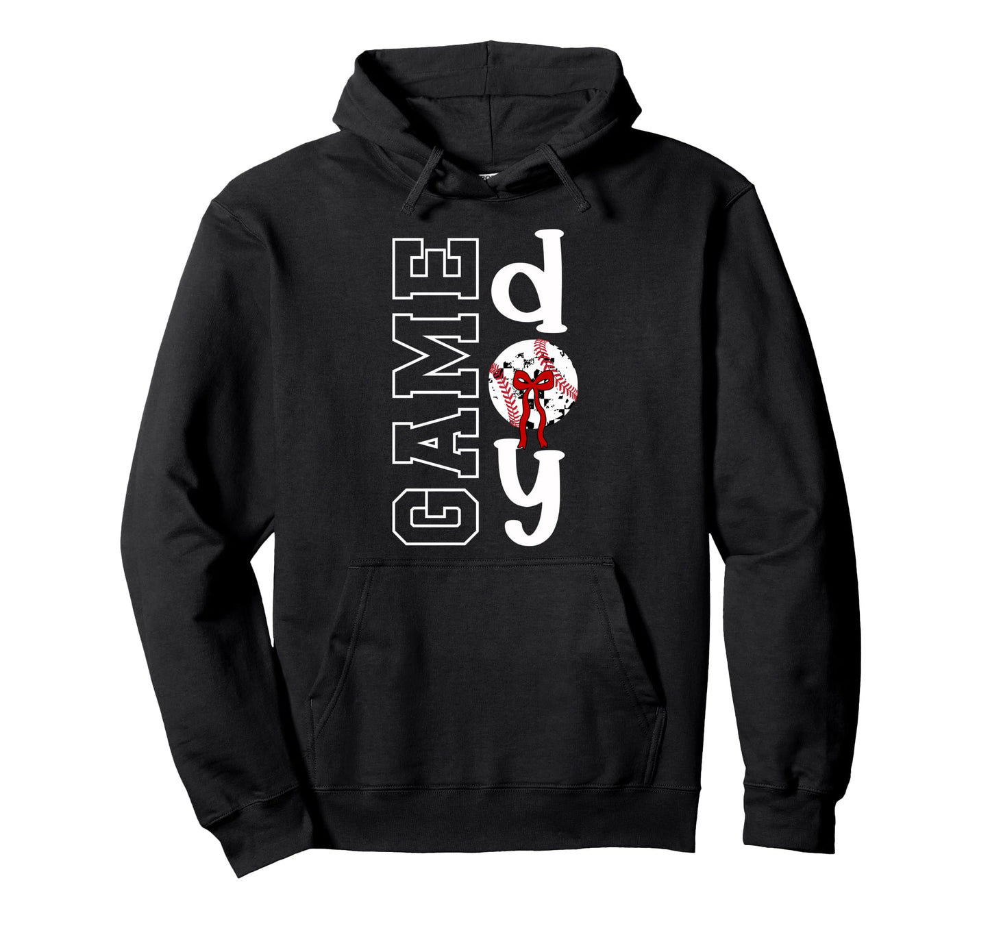 Baseball Game Day Bow Game Day Hoodie - Aesthetic Graphic for Adults - T-Shirt, Sweatshirt, Hoodie