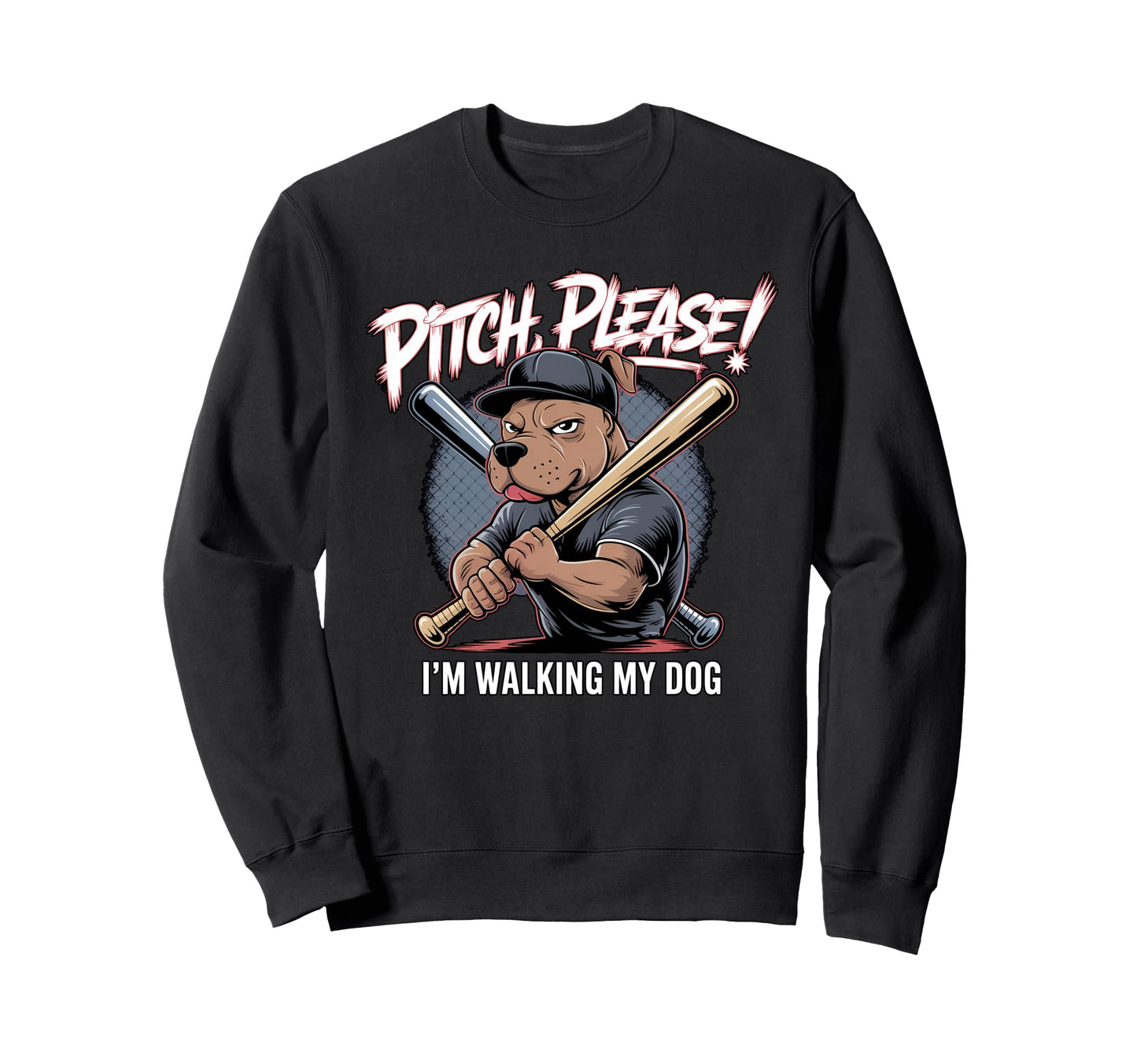 Pitch Please Im Walking My Dog Sweatshirt - Minimalist Print for Adults - T-Shirt, Sweatshirt, Hoodie