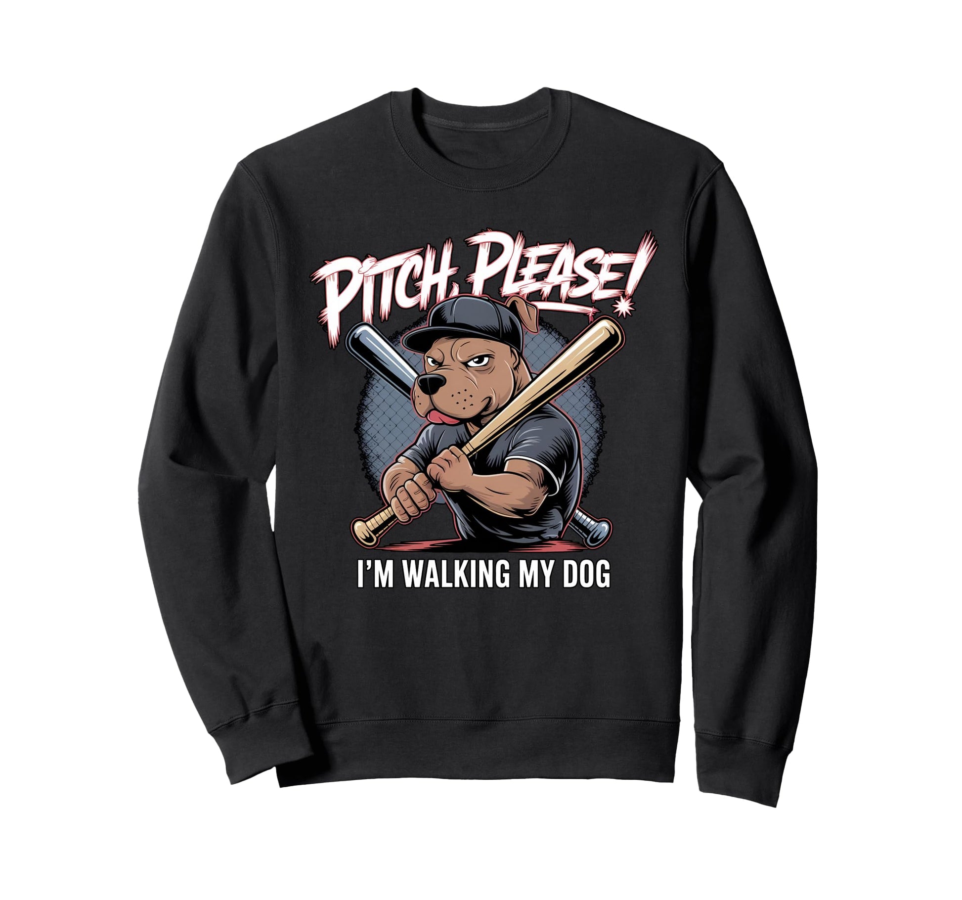 Pitch Please Im Walking My Dog Sweatshirt - Minimalist Print for Adults - T-Shirt, Sweatshirt, Hoodie