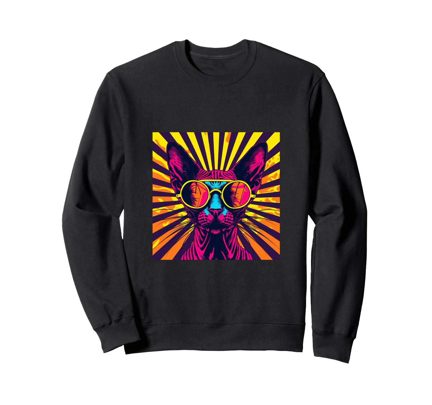 Pop Art Streetwear 80S Hairless Sweatshirt - Minimalist Print Men Women - T-Shirt, Sweatshirt, Hoodie