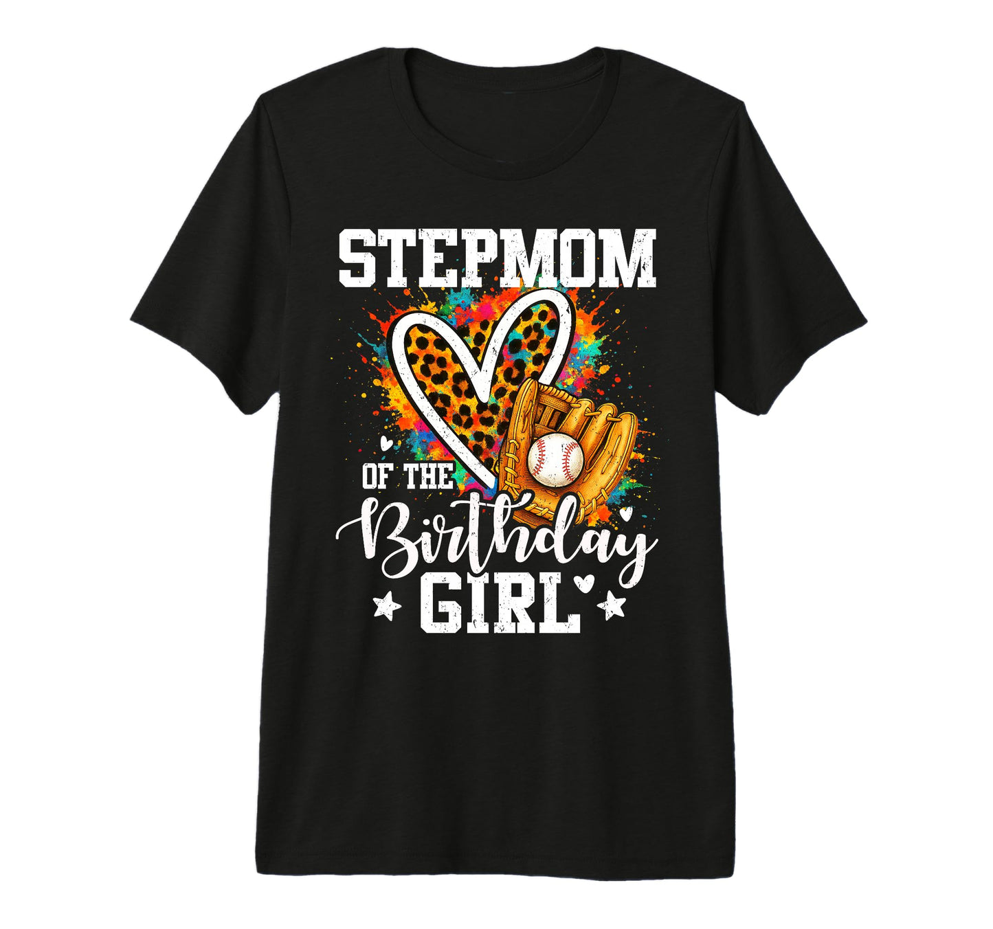 Stepmom Birthday Baseball Player T-Shirt - Trendy Graphic Men Women - T-Shirt, Sweatshirt, Hoodie
