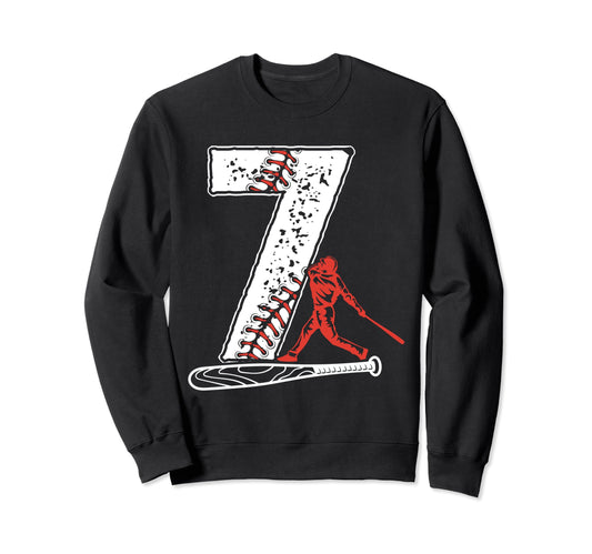 Baseball Birthday 7Th Birthday Party Sweatshirt - Trendy Graphic Men Women - T-Shirt, Sweatshirt, Hoodie