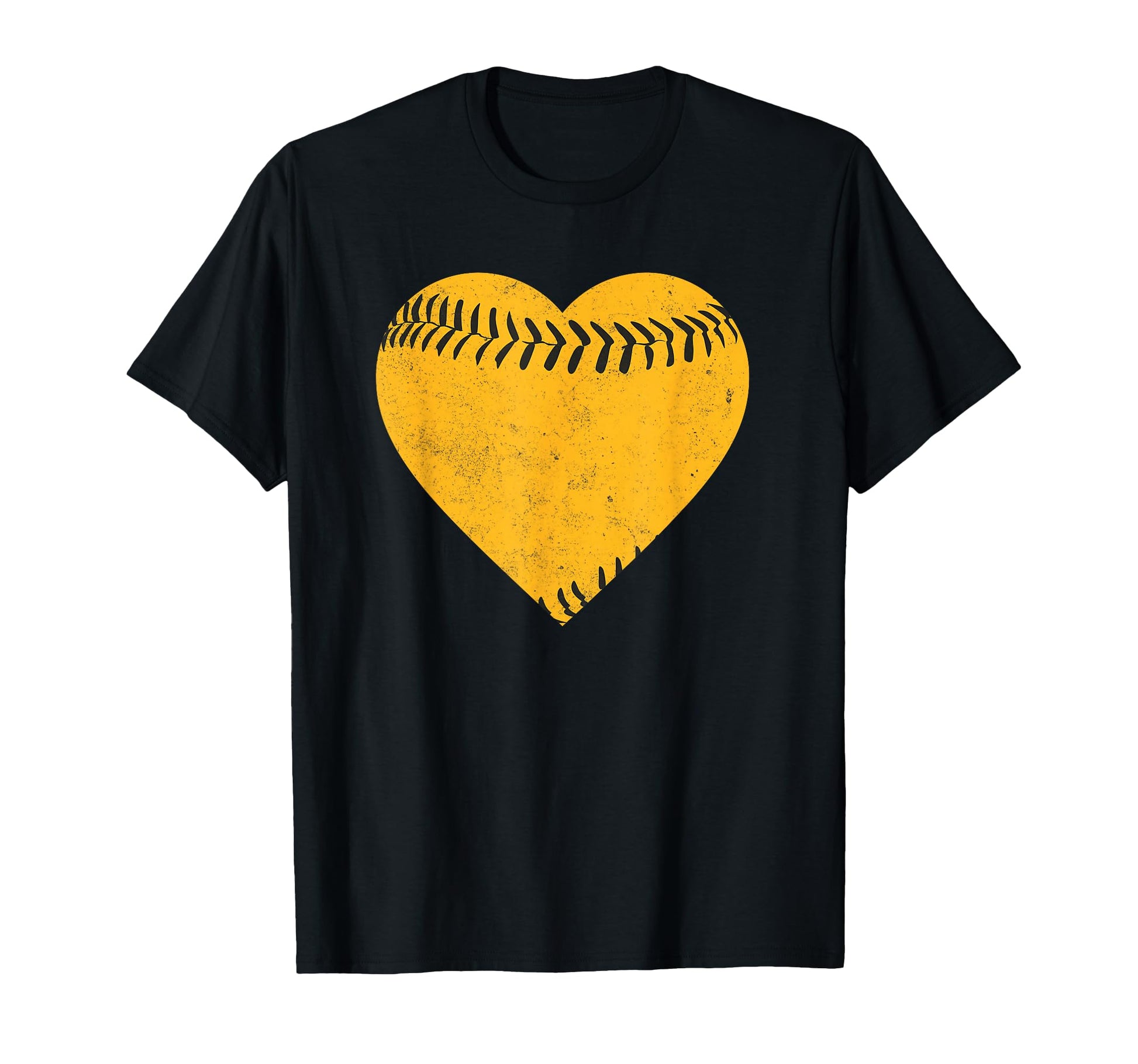 Black And Yellow Baseball Heart T-Shirt - Streetwear Style Men Women - T-Shirt, Sweatshirt, Hoodie