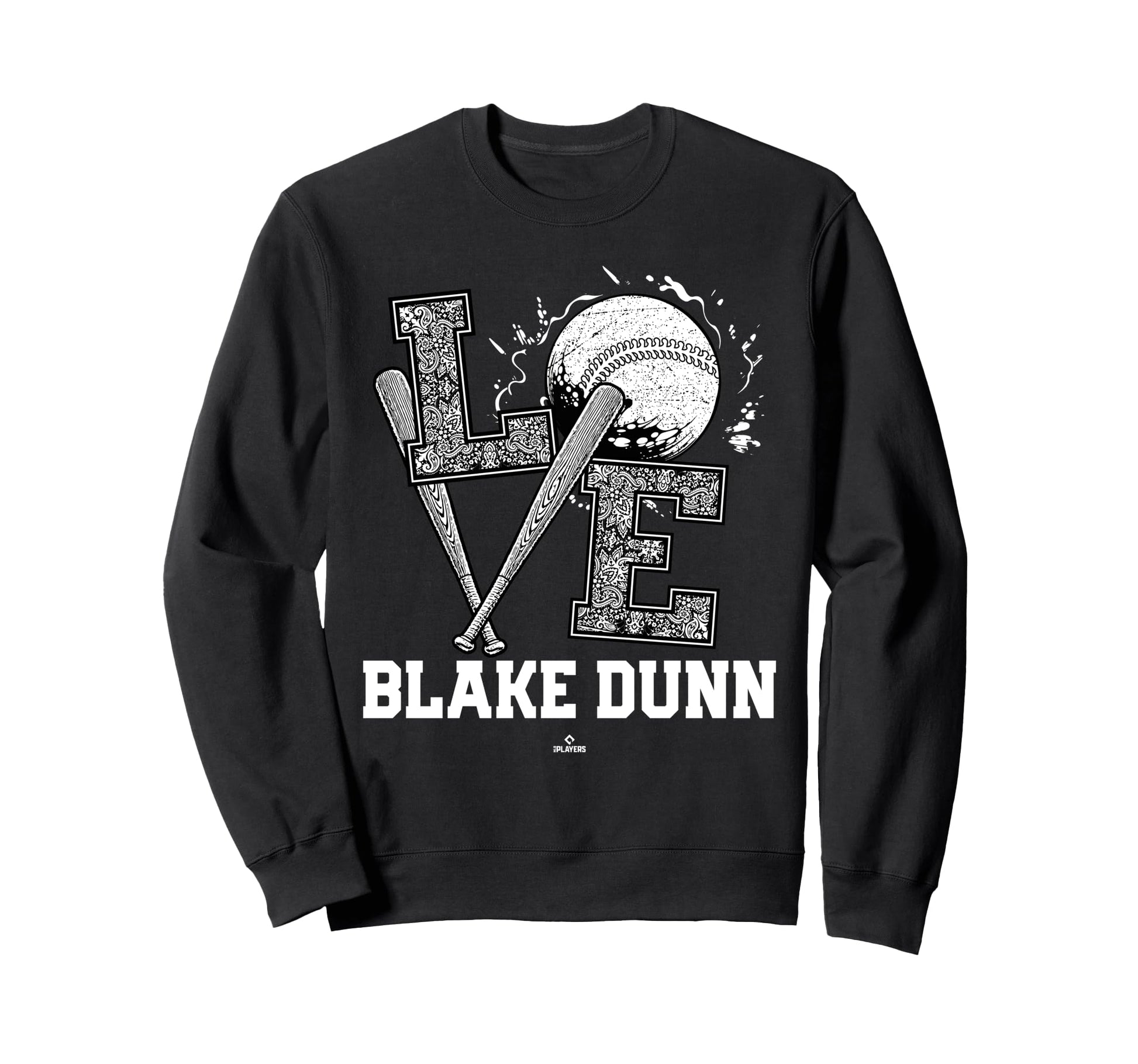 Distressed Baseball Love Blake Sweatshirt - Custom Art Print for Adults - T-Shirt, Sweatshirt, Hoodie