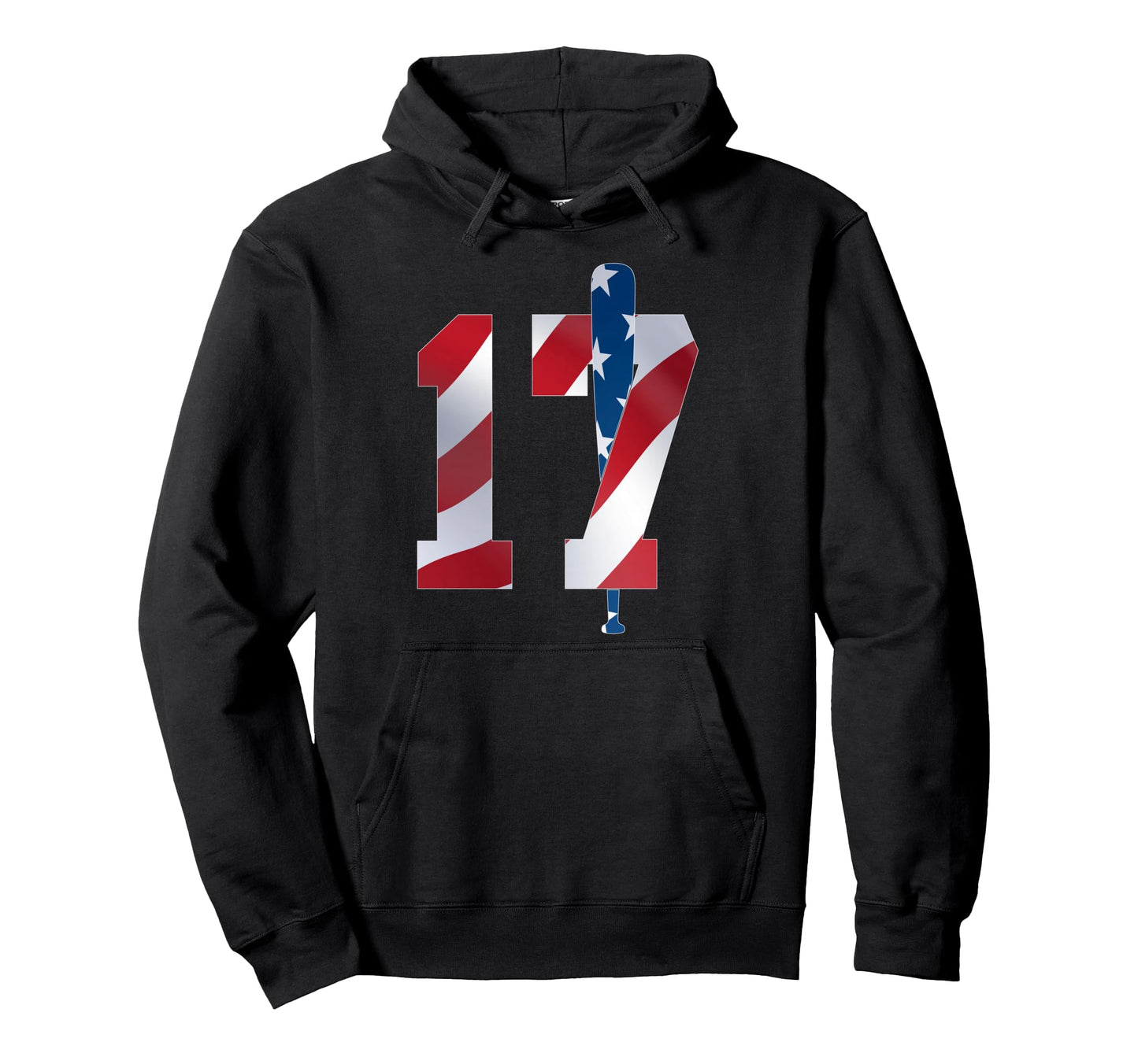 Number 17 Years Baseball 17Th Birthday Hoodie - Custom Art Print Men Women - T-Shirt, Sweatshirt, Hoodie