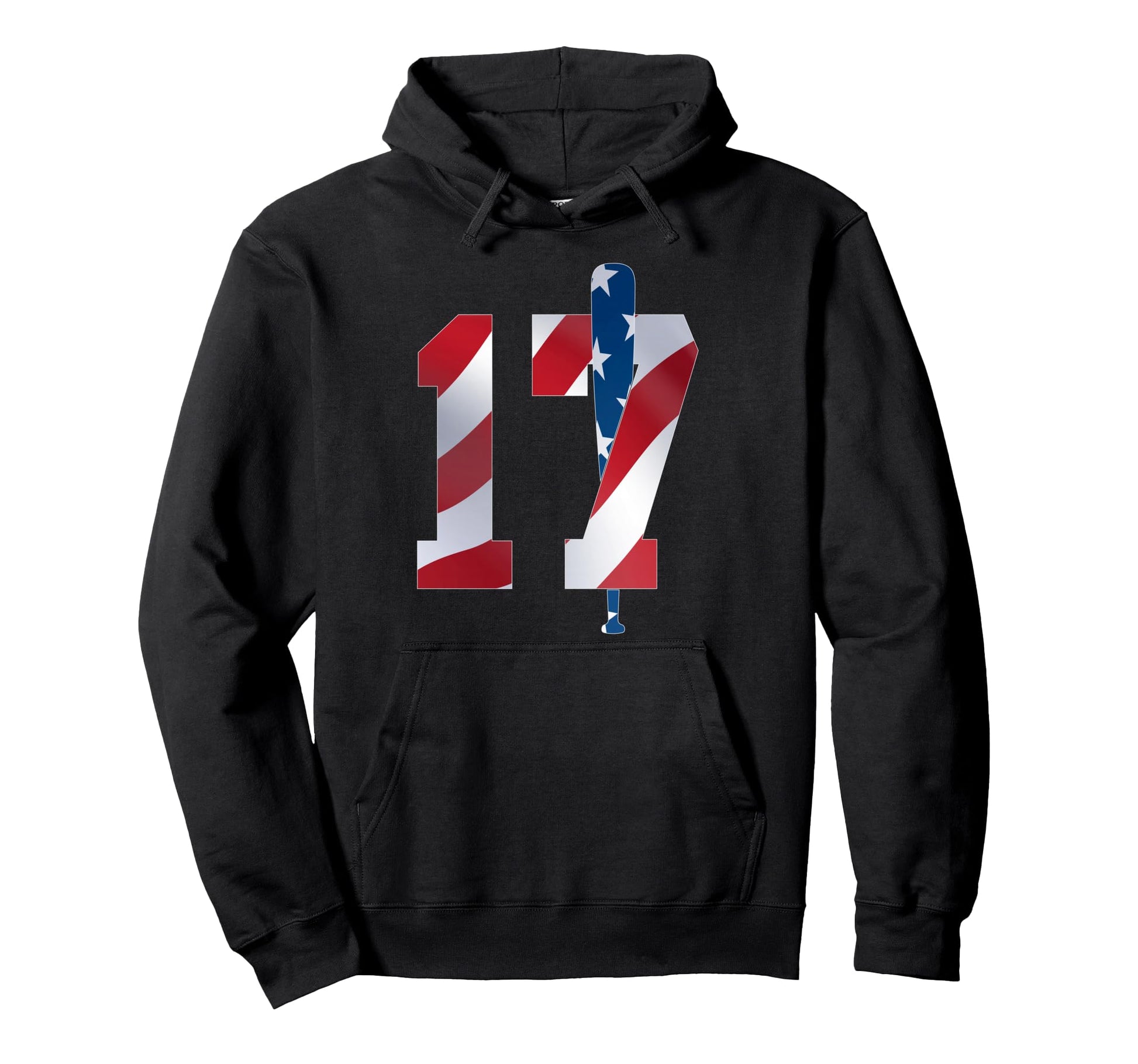 Number 17 Years Baseball 17Th Birthday Hoodie - Custom Art Print Men Women - T-Shirt, Sweatshirt, Hoodie