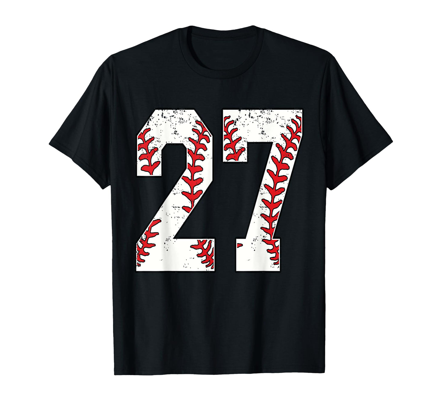 Number 27 Baseball 27 Jersey Number T-Shirt - Fun Novelty Design Men Women - T-Shirt, Sweatshirt, Hoodie