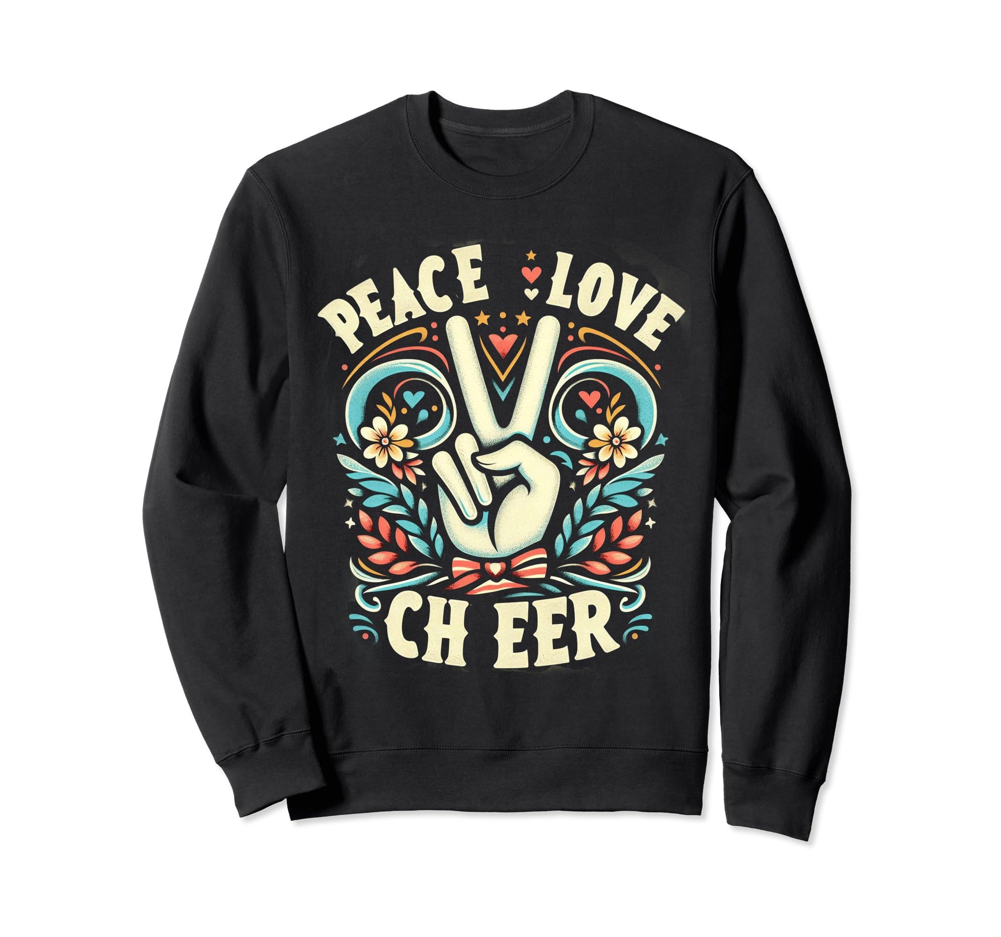 Anime Cheerleading Peace Love T-Shirt - Casual Everyday Wear Men Women - T-Shirt, Sweatshirt, Hoodie