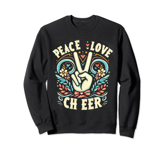 Anime Cheerleading Peace Love T-Shirt - Casual Everyday Wear Men Women - T-Shirt, Sweatshirt, Hoodie